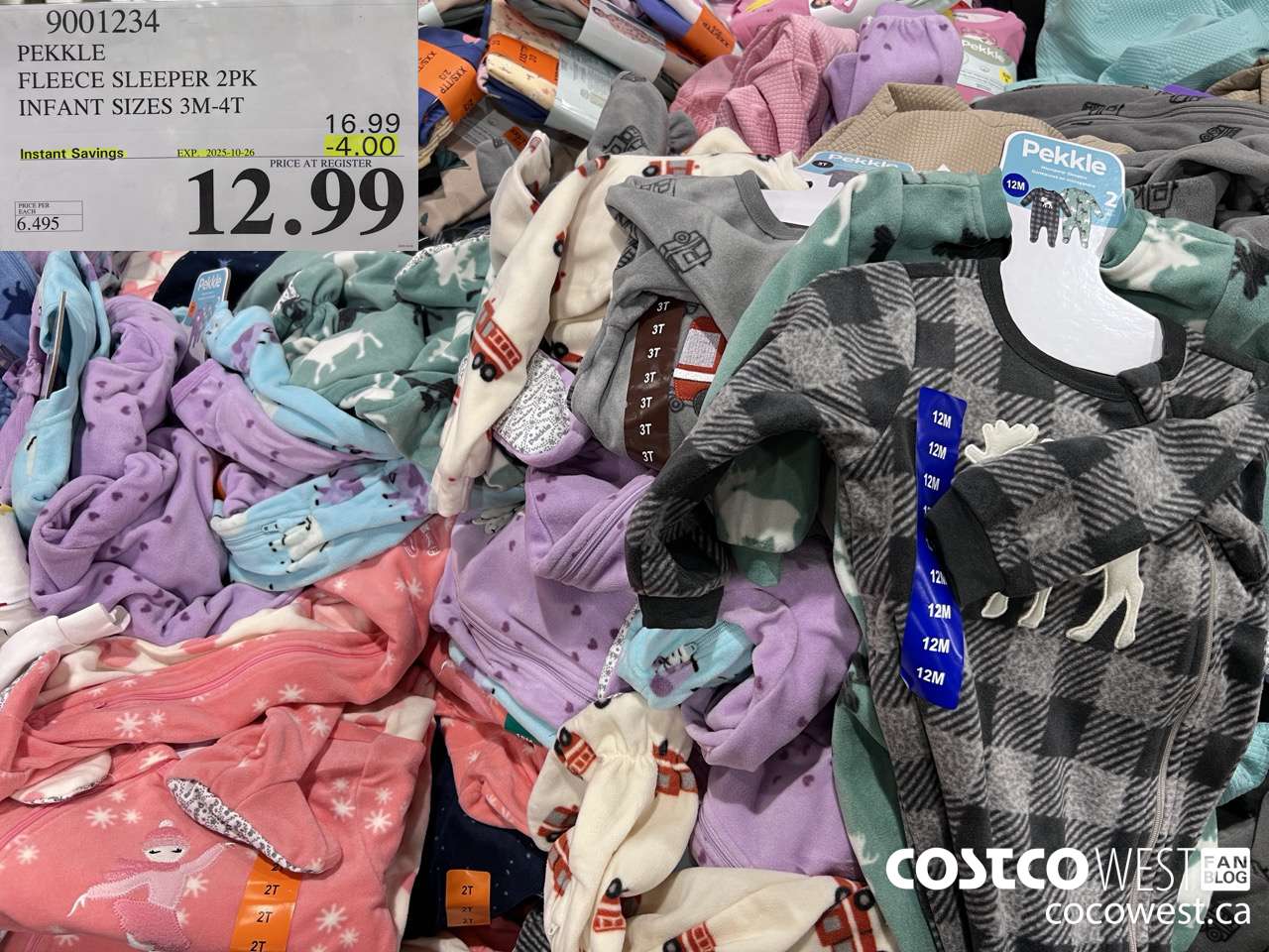 9001234 PEKKLE FLEECE SLEEPER INFANTS SIZES 3M-4T ($4.00 INSTANT SAVINGS EXPIRES ON 2025-10-26) $12.99