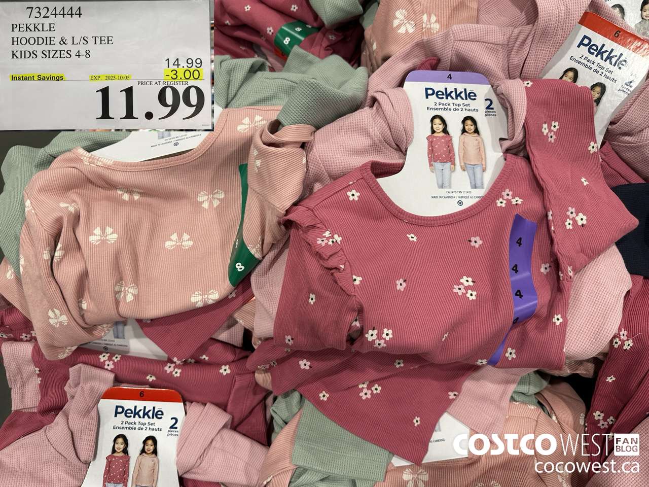 7324444 PEKKLE HOODIE & L/S TEE KIDS SIZES 4-8 ($3.00 INSTANT SAVINGS EXPIRES ON 2025-10-05) $11.99