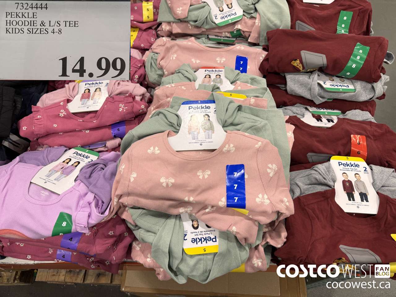 7324444 PEKKLE HOODIE & L/S TEE KIDS SIZES 4-8 $14.99