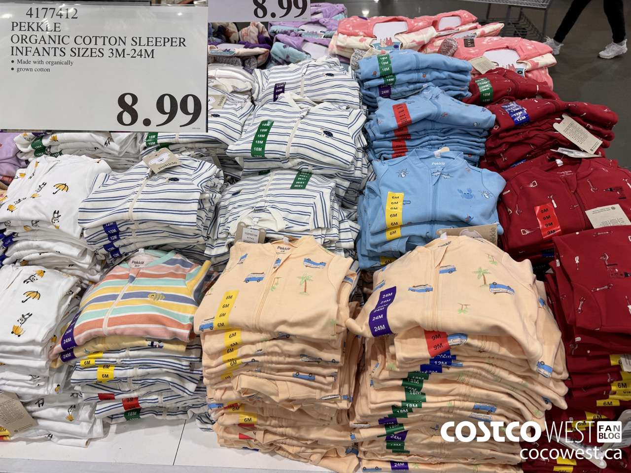 4177412 PEKKLE ORGANIC COTTON SLEEPER INFANTS SIZES 3-24M $8.99