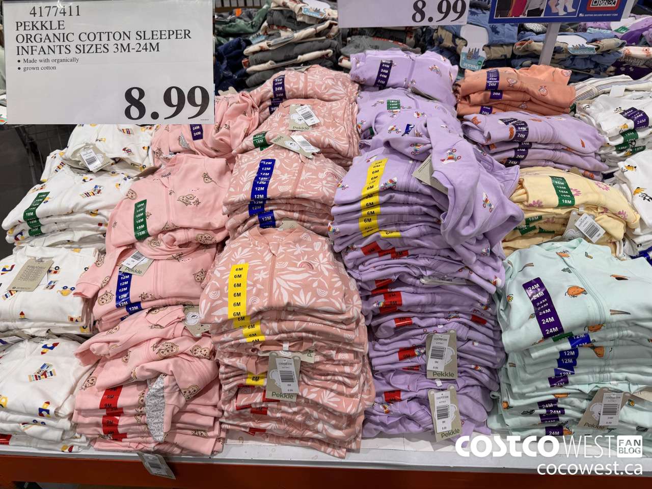 4177411 PEKKLE ORGANIC COTTON SLEEPER INFANTS SIZES 3M-24M $8.99