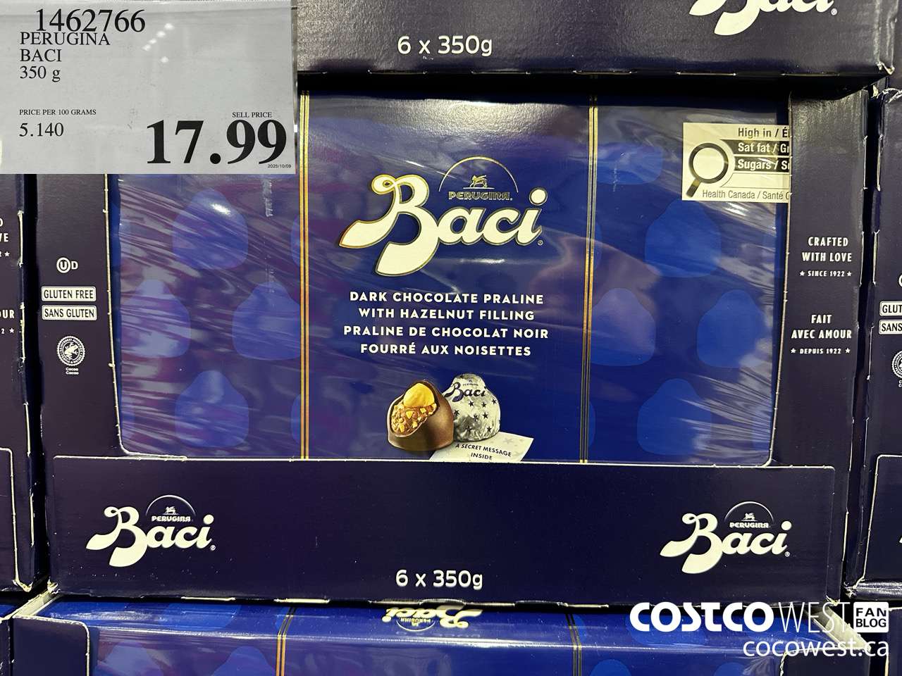1462766 PERUGINA BACI 350G $17.99