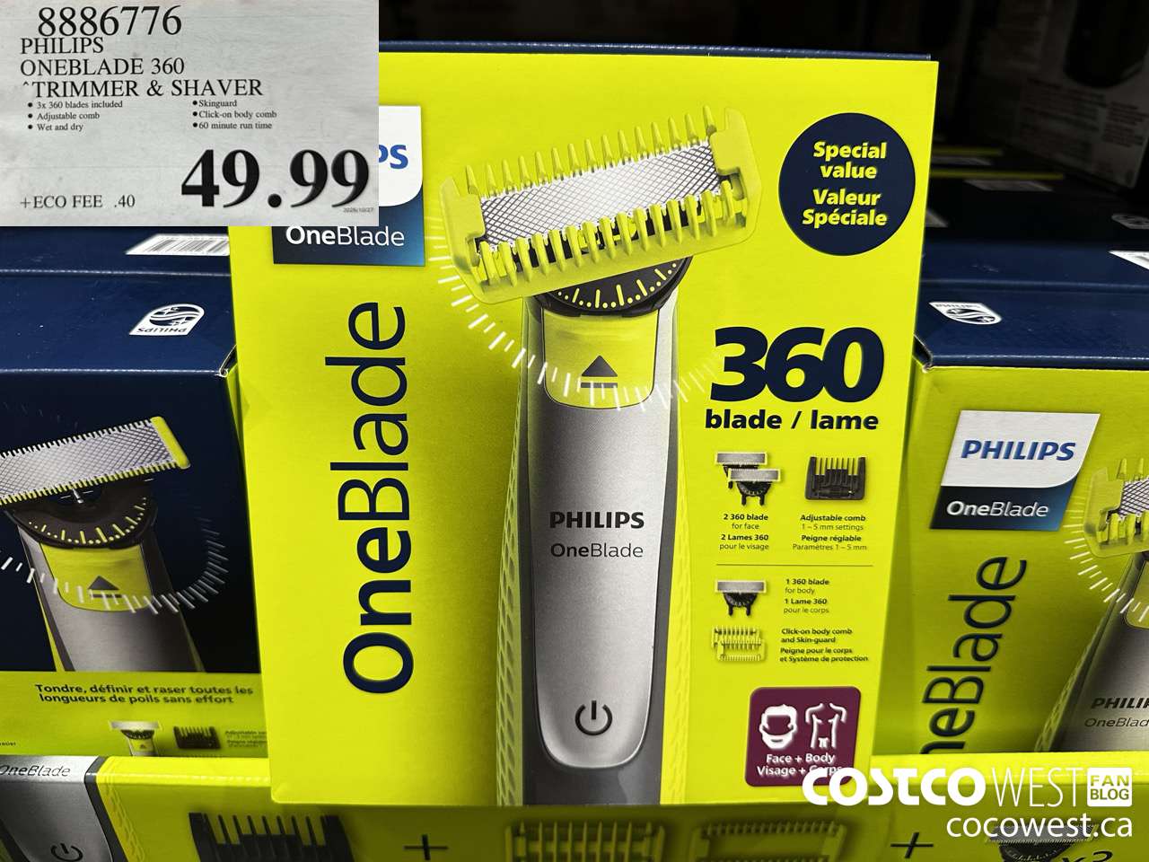 8886776 PHILIPS ONEBLADE 360 TRIMMER & SHAVER $49.99