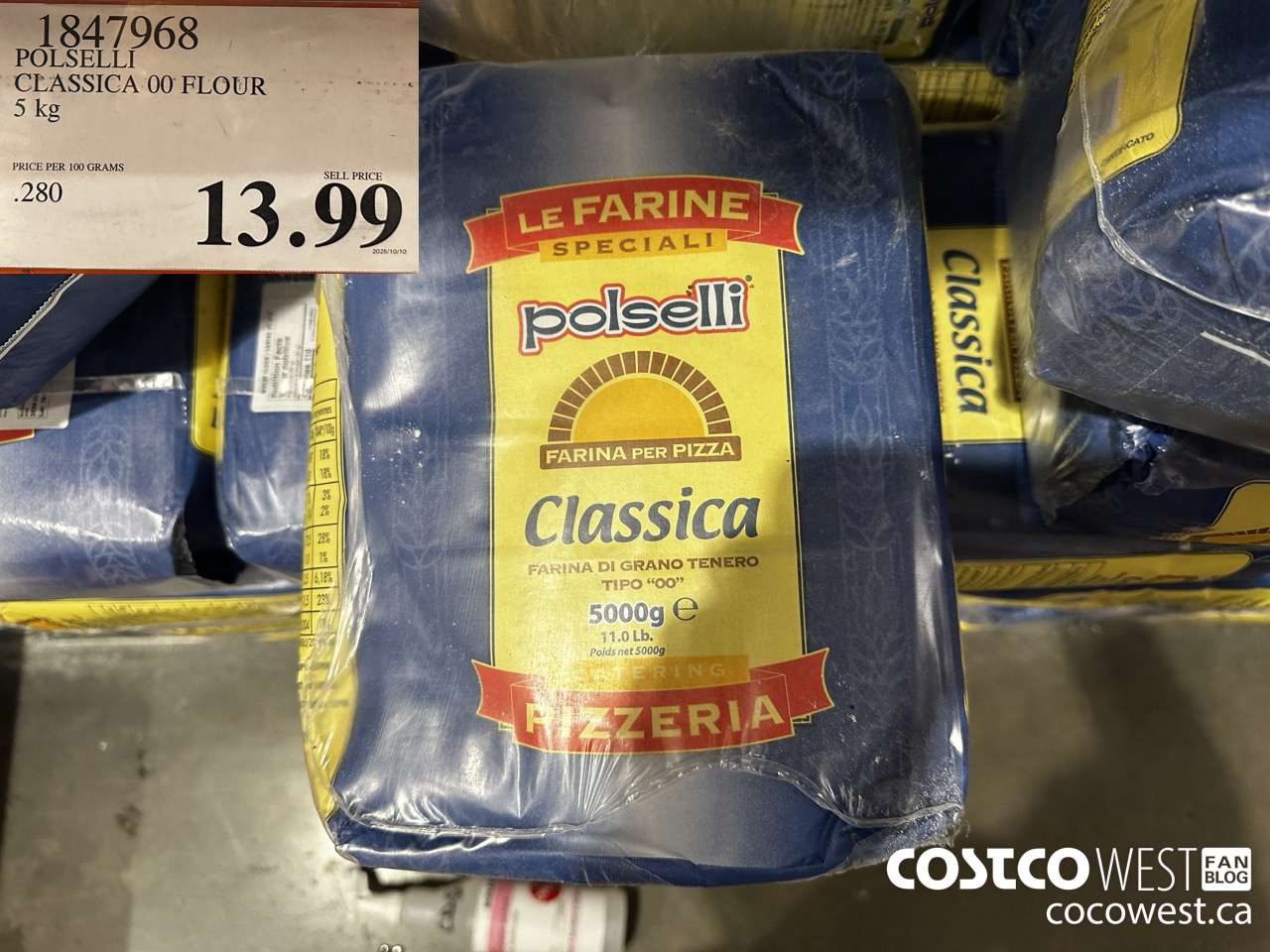 1847968 POLSELLI CLASSICA 00 FLOUR 5 KG $13.99