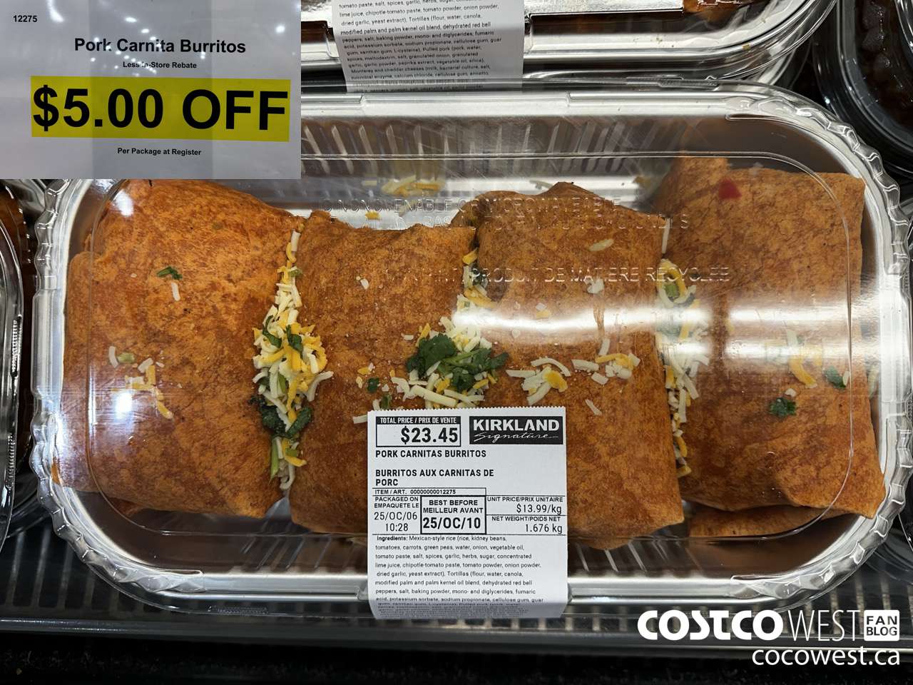 12275 PORK CARNITAS BURRITOS ($5.00 INSTANT SAVINGS)