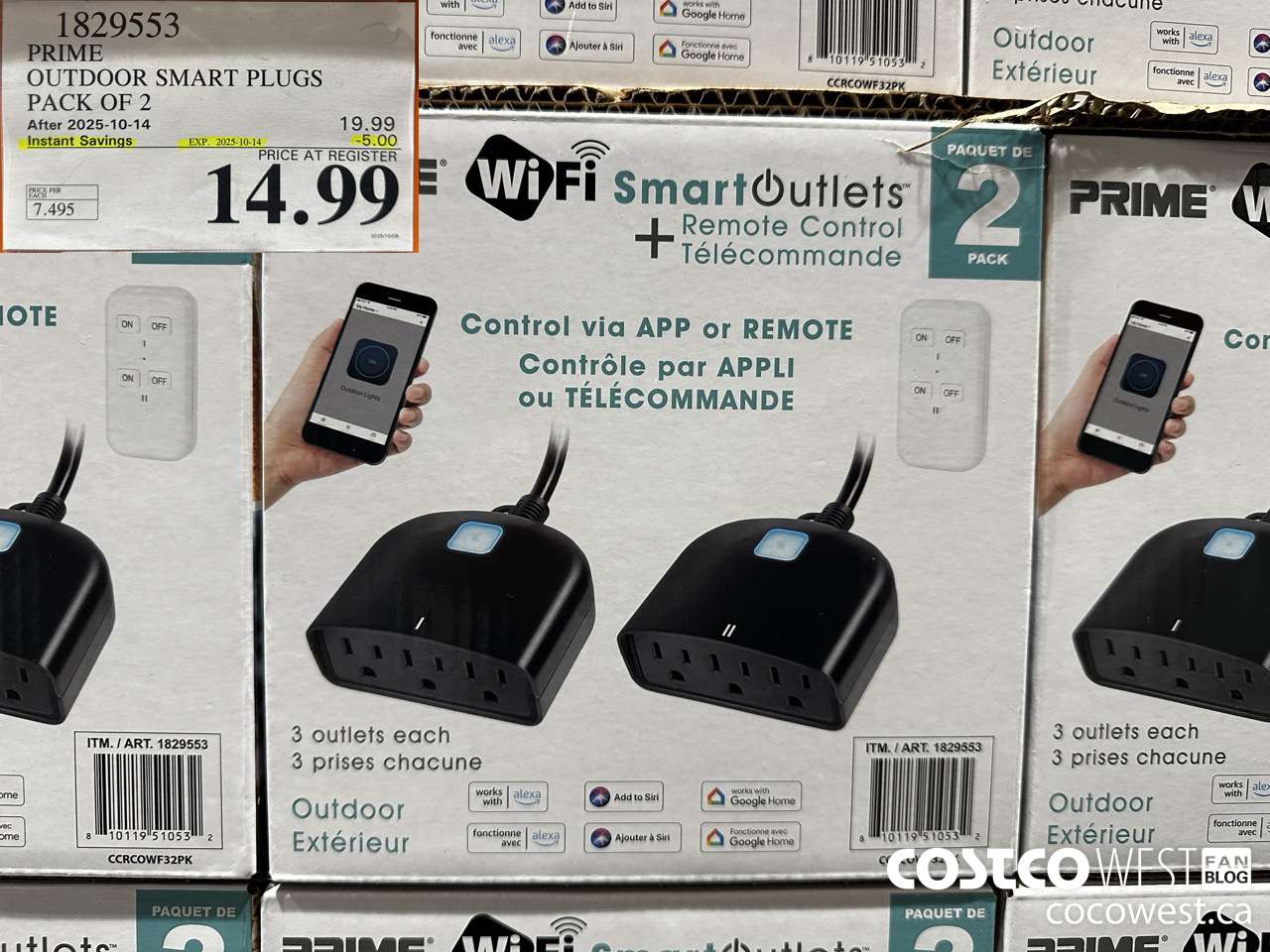 1829553 PRIME OUTDOOR SMART PLUGS PACK OF 2 ($5.00 INSTANT SAVINGS EXPIRES ON 2025-10-14) $14.99