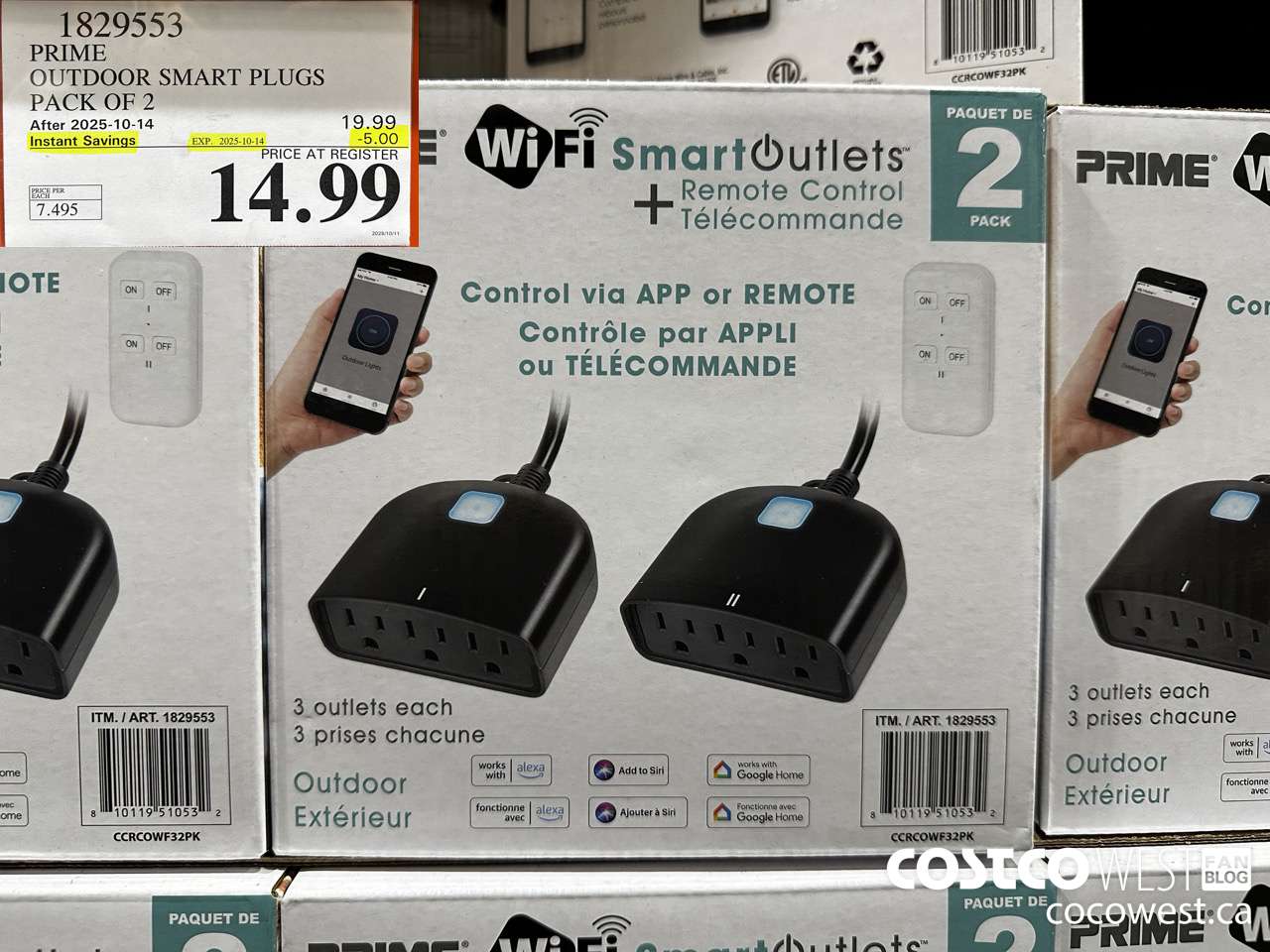 1829553 PRIME OUTDOOR SMART PLUGS PACK OF 2 ($5.00 INSTANT SAVINGS EXPIRES ON 2025-10-14) $14.99