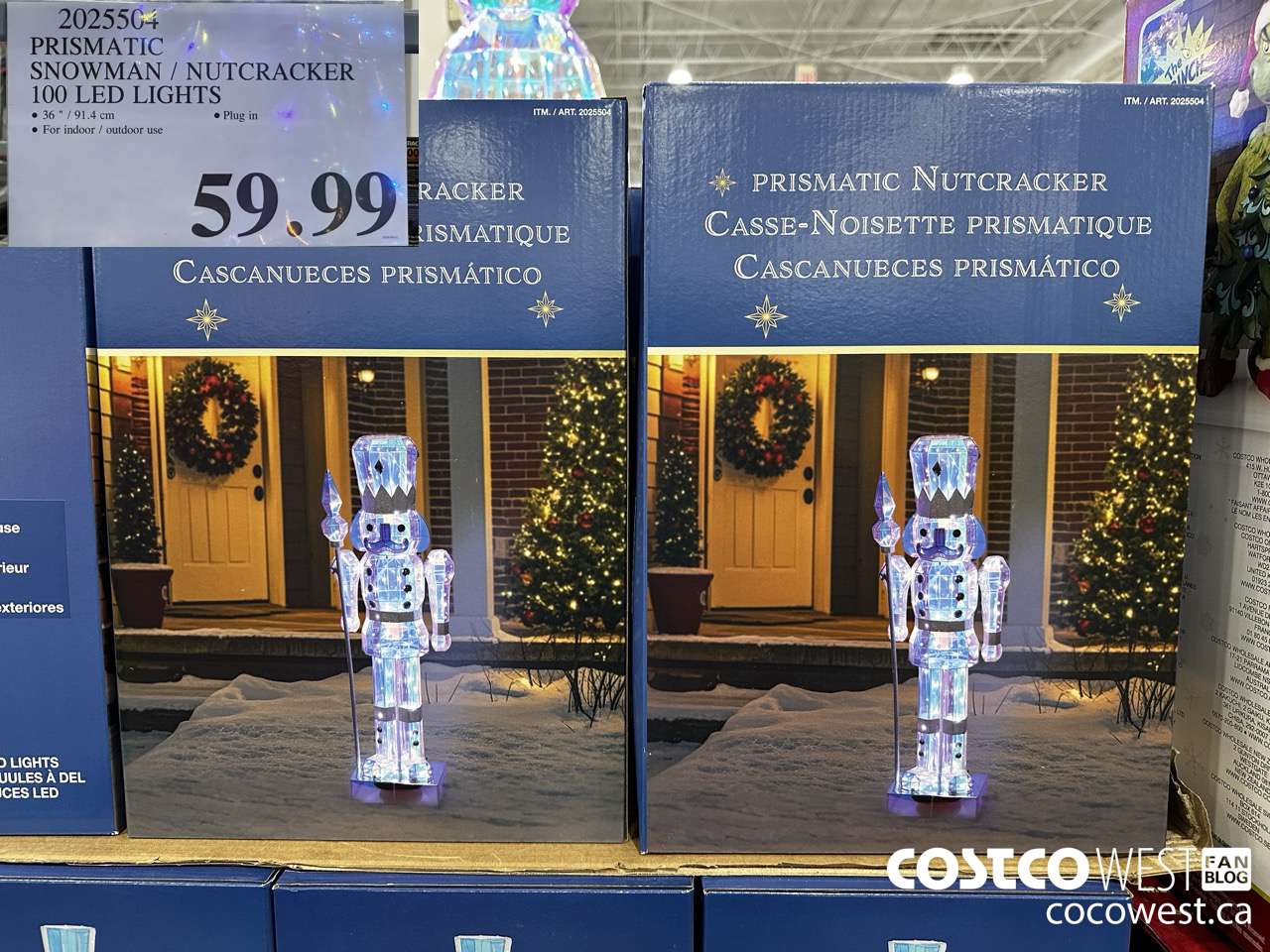 2025504 PRISMATIC SNOWMAN/NUTCRACKER 100 LED LIGHTS $59.99
