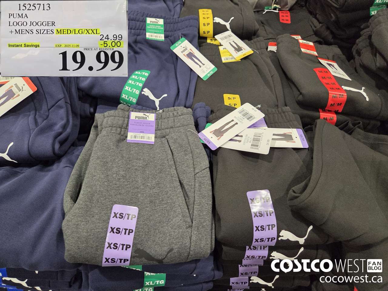 1525713 PUMA FLEECE PANT MENS SIZES MED/LG/XXL ($5.00 INSTANT SAVINGS EXPIRES ON 2025-11-09) $19.99