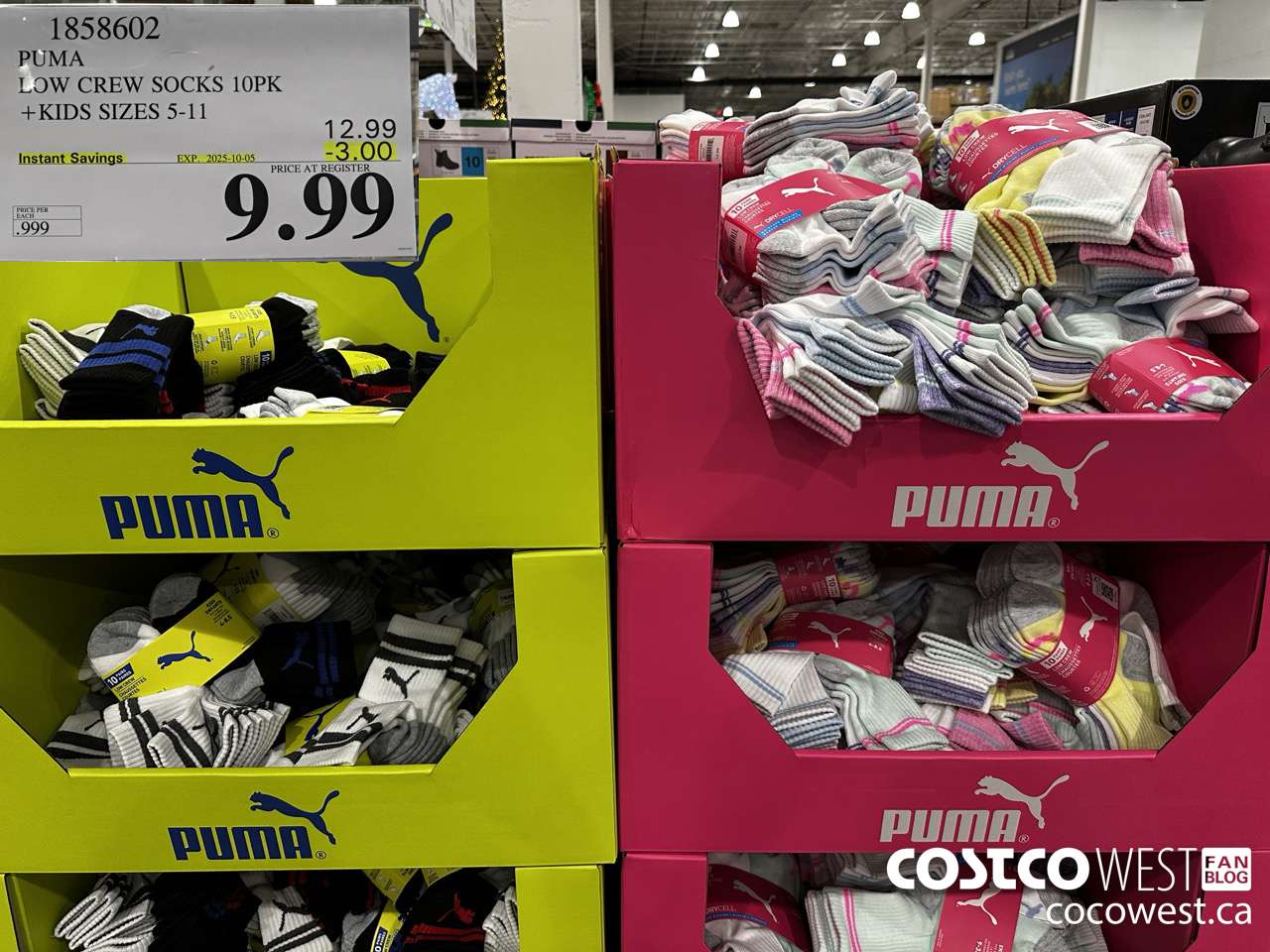 1858602 PUMA LOW CREW SOCKS 10PK KIDS SIZES 5-11 ($3.00 INSTANT SAVINGS EXPIRES ON 2025-10-05) $9.99