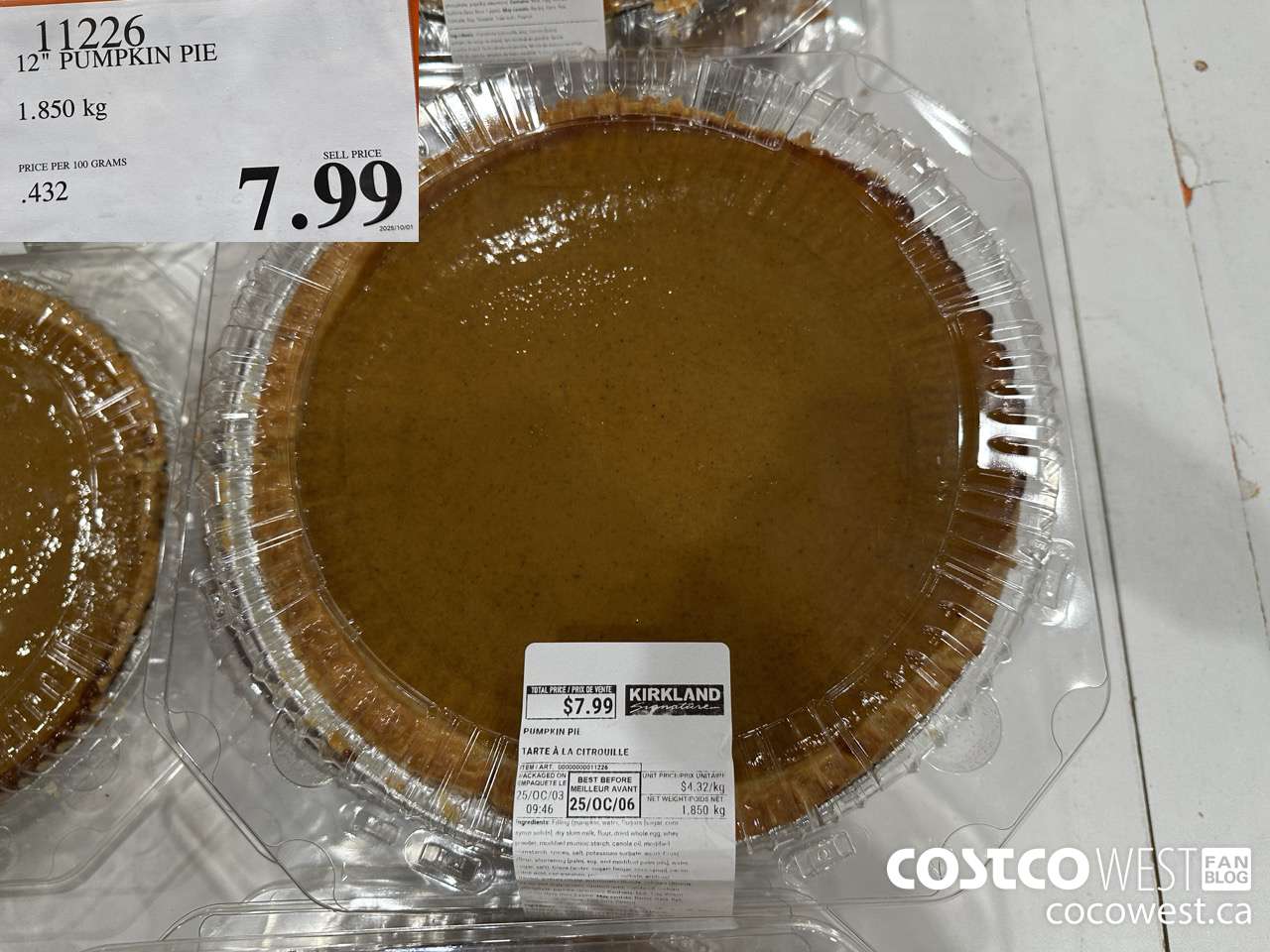 11226 PUMPKIN PIE $7.99