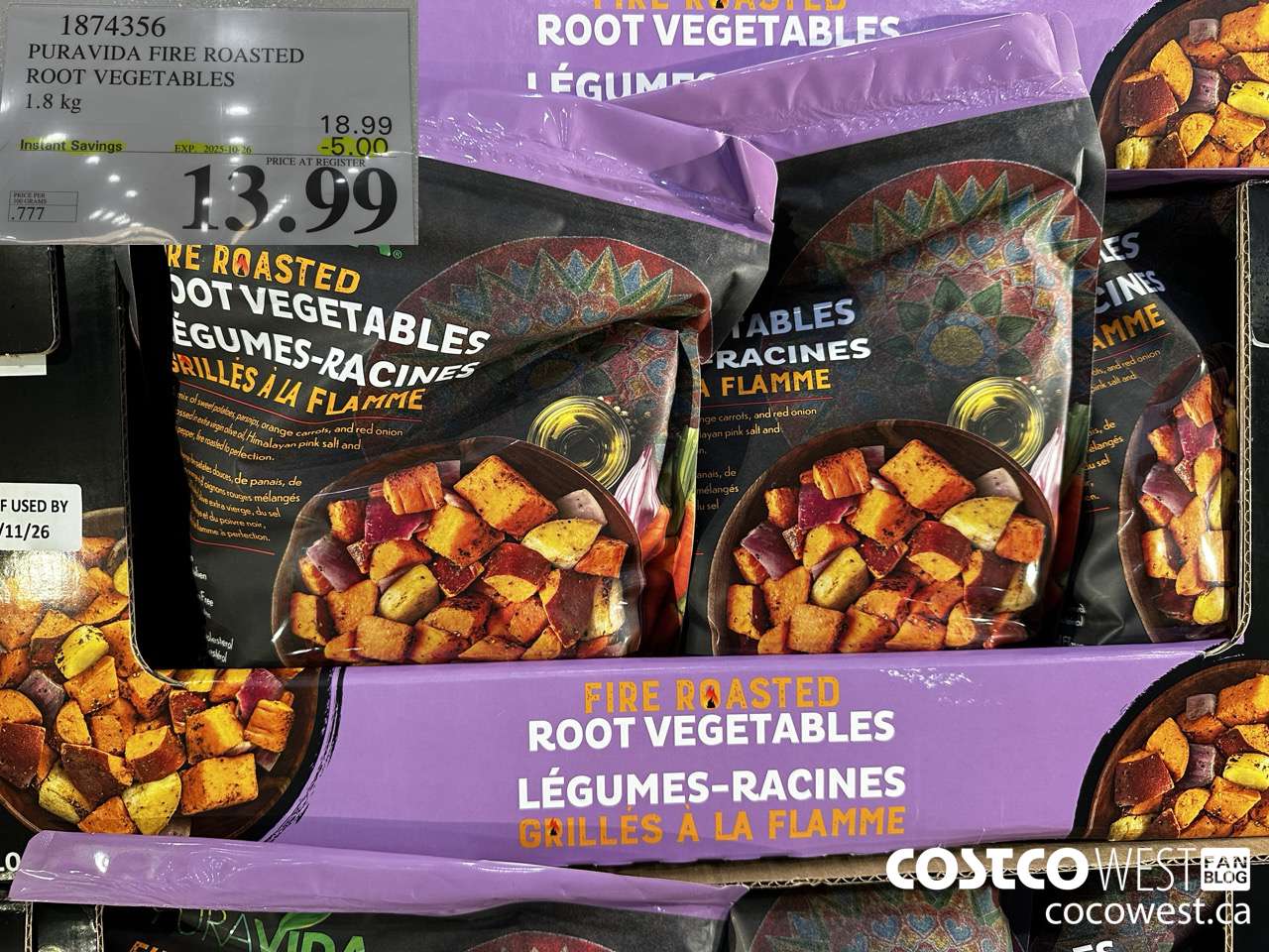 1874356 PURAVIDA FIRE ROASTED ROOT VEGETALES 1.8KG ($5.00 INSTANT SAVINGS EXPIRES ON 2025-10-26) $13.99