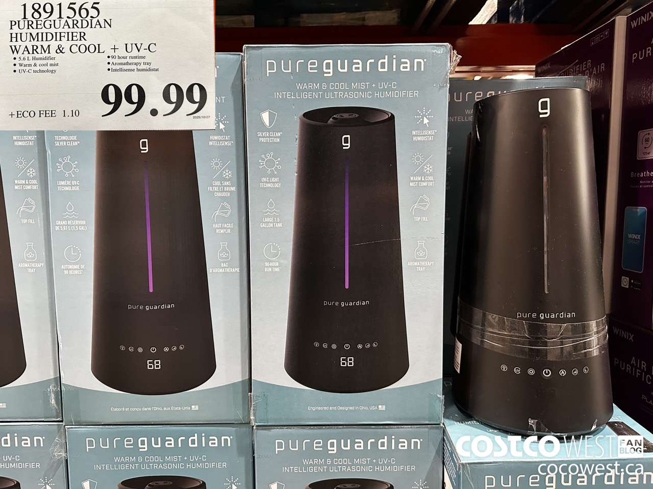 1891565 PUREGUARDIAN WARM & COOL HUMIDIFIER 5.6L $99.99