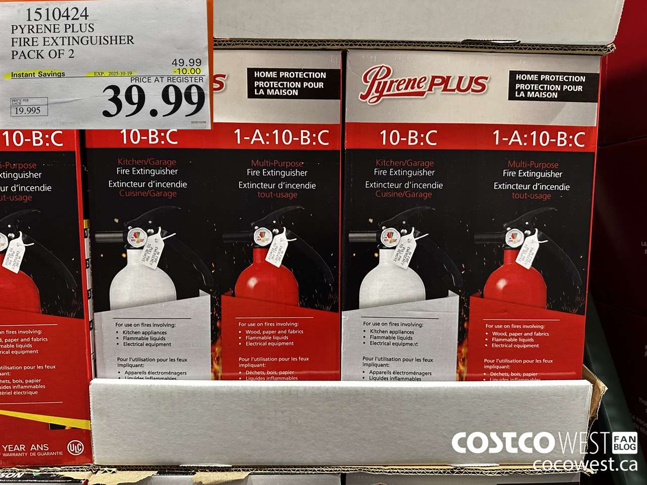 1510424 PYRENE PLUS FIRE EXTINGUISHER PACK OF 2 ($10.00 INSTANT SAVINGS EXPIRES ON 2025-10-19) $39.99