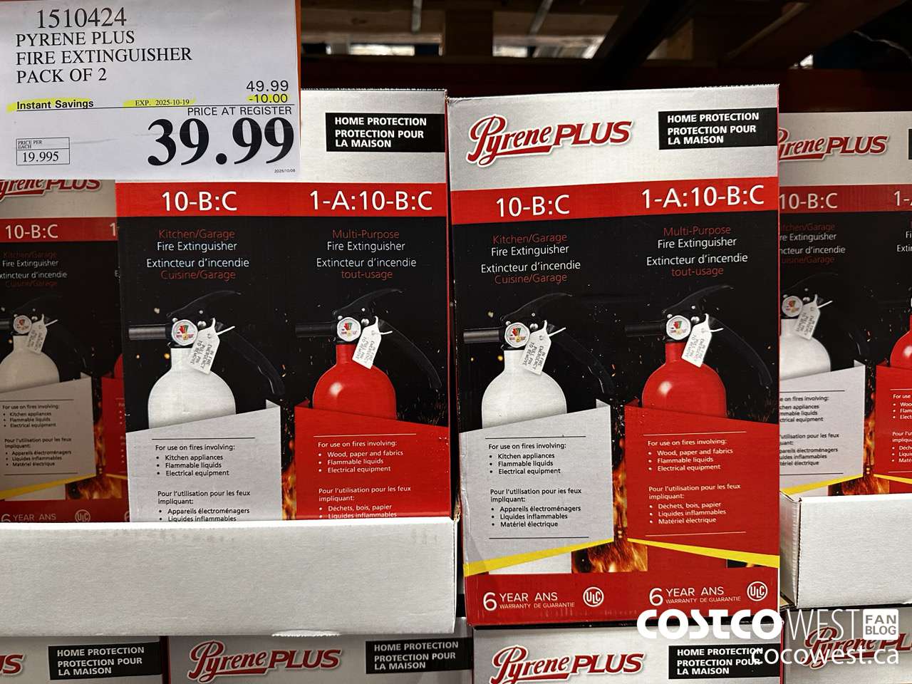 1510424 PYRENE PLUS FIRE EXTINGUISHER PACK OF 2 ($10.00 INSTANT SAVINGS EXPIRES ON 2025-10-19) $39.99