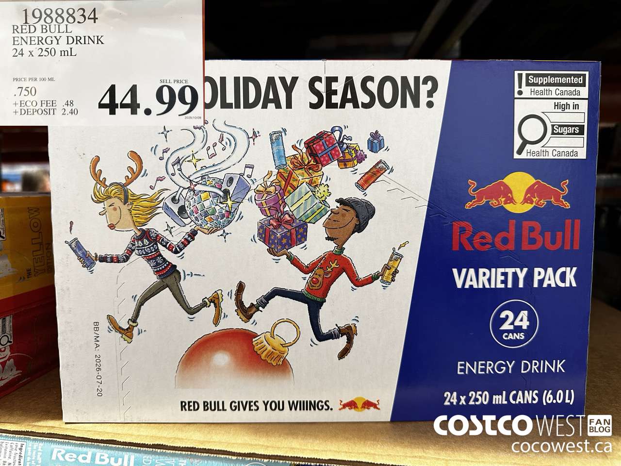 1988834 RED BULL ENERGY DRINK 24 X 250ML $44.99