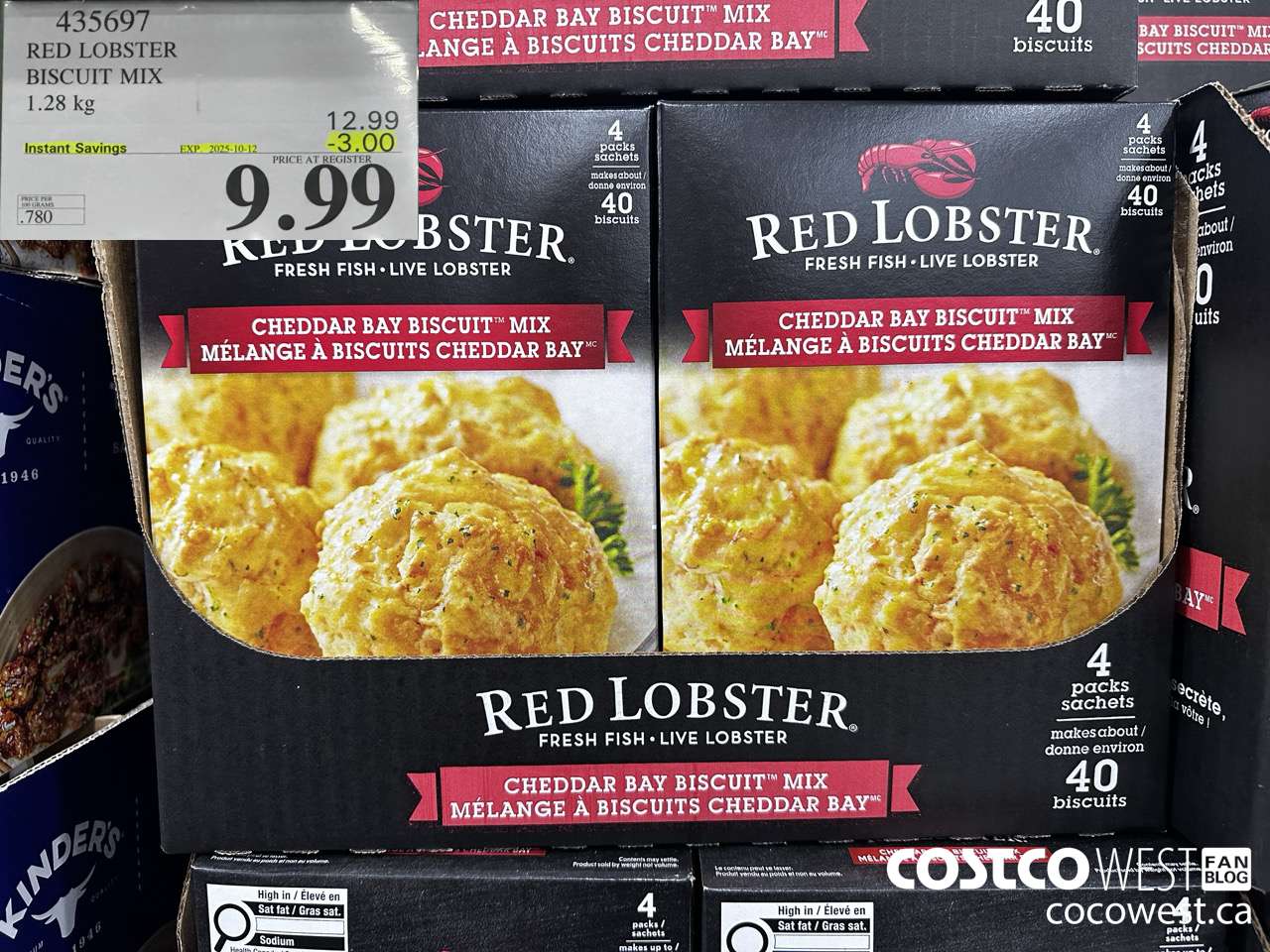435697 RED LOBSTER BISCUIT MIX 1.28 kg ($3.00 INSTANT SAVINGS EXPIRES ON 2025-10-12) $9.99