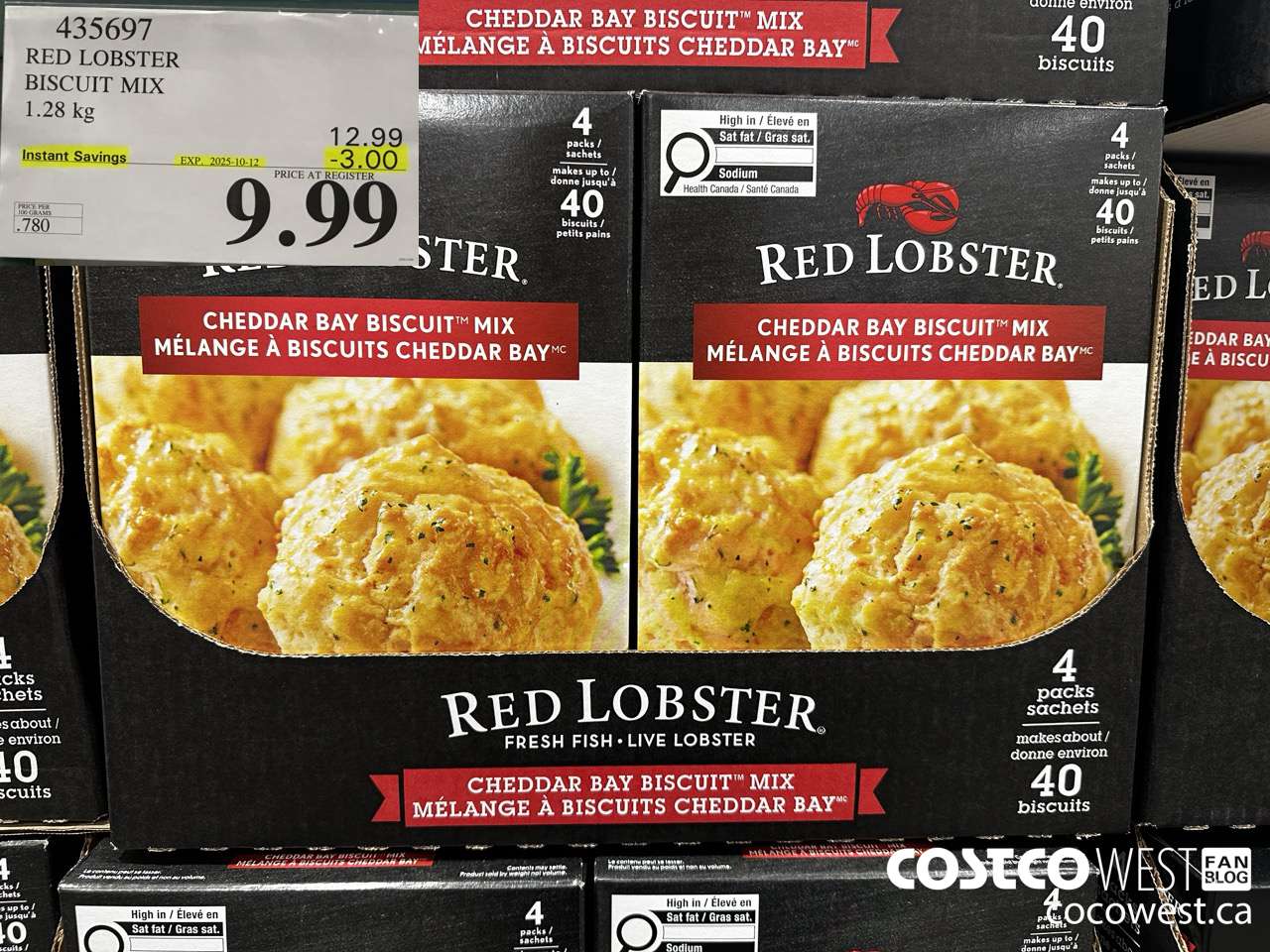 435697 RED LOBSTER BISCUIT MIX 1.28 kg ($3.00 INSTANT SAVINGS EXPIRES ON 2025-10-12) $9.99