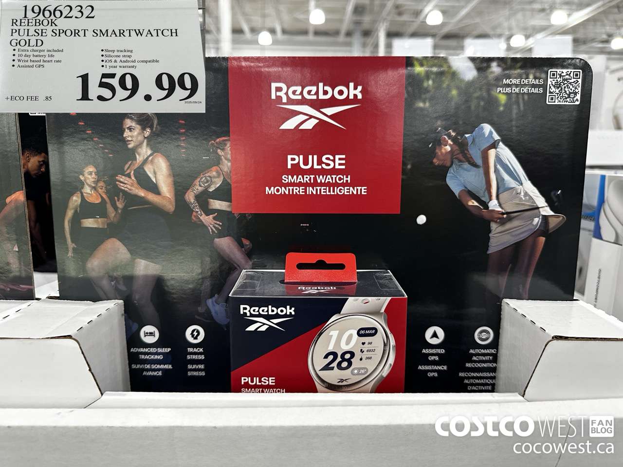 1966232 REEBOK PULSE SPORT SMARTWATCH GOLD $159.99