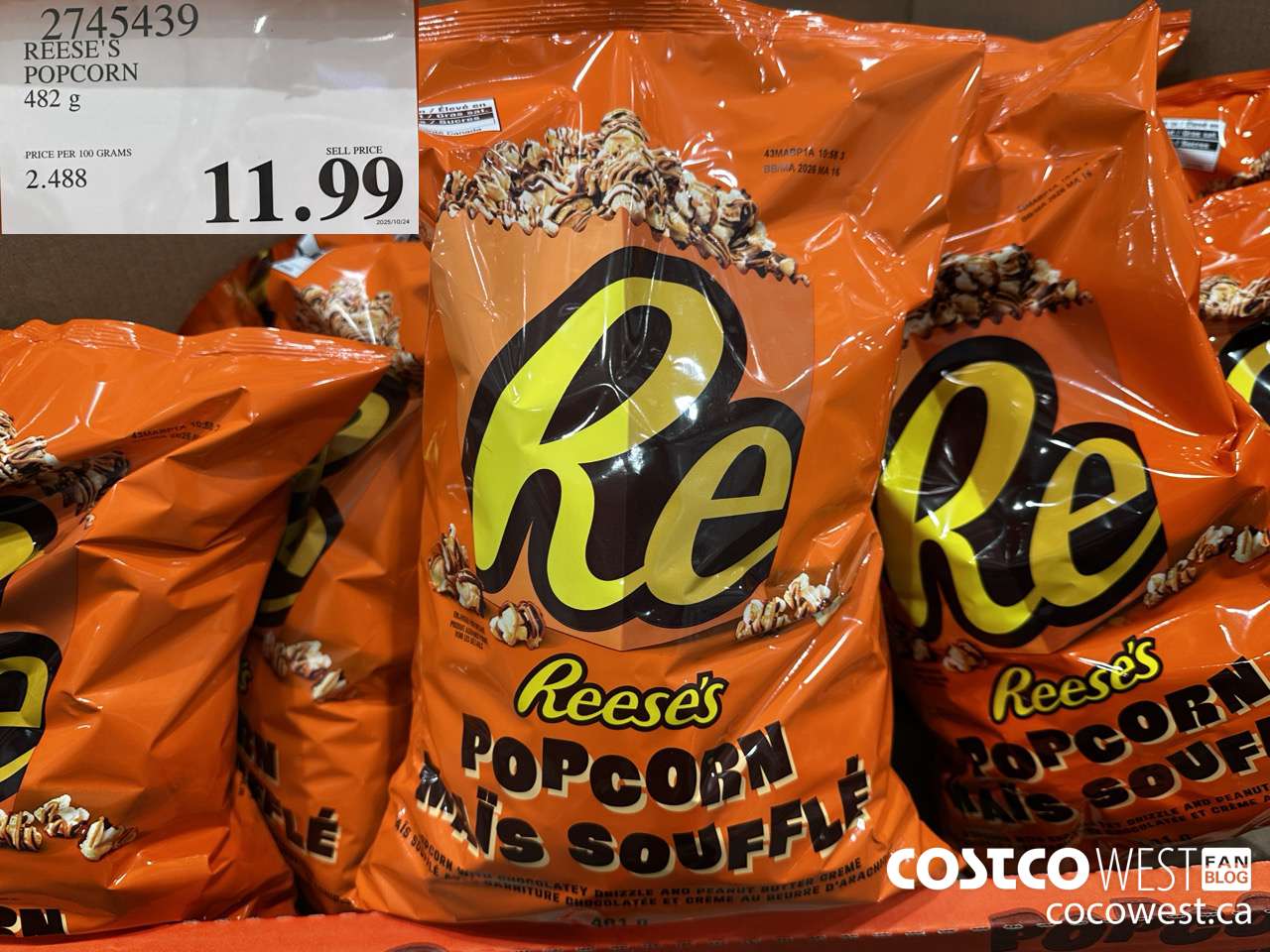 2745439 REESE'S POPCORN 482G $11.99
