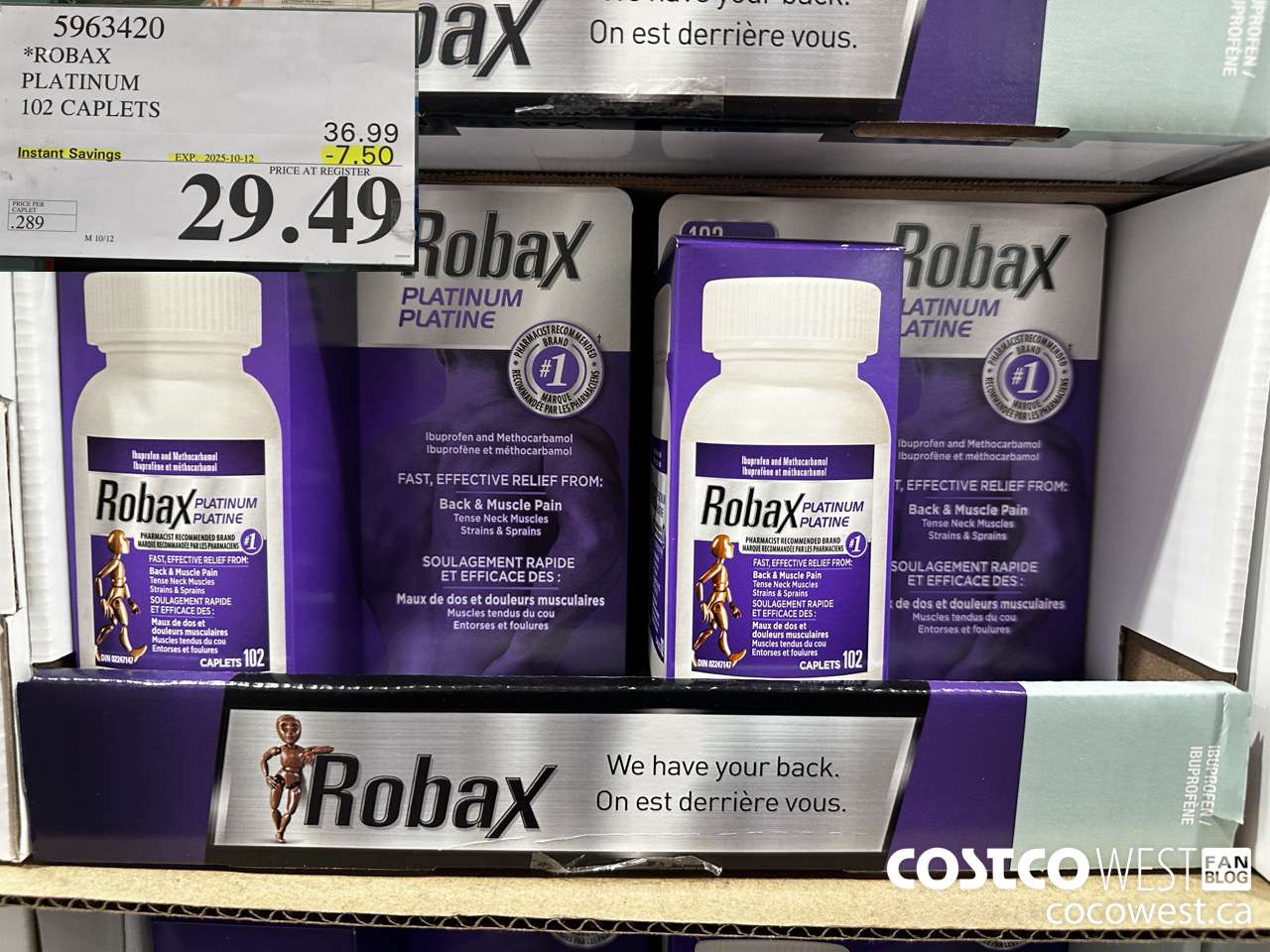 5963420 ROBAX PLATINUM 102 CAPLETS ($7.50 INSTANT SAVINGS EXPIRES ON 2025-10-12) $29.49