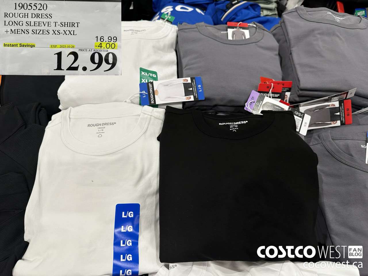 1905520 ROUGH DRESS LONG SLEEVE T-SHIRT MENS SIZES XS-XXL ($4.00 INSTANT SAVINGS EXPIRES ON 2025-10-26) $12.99