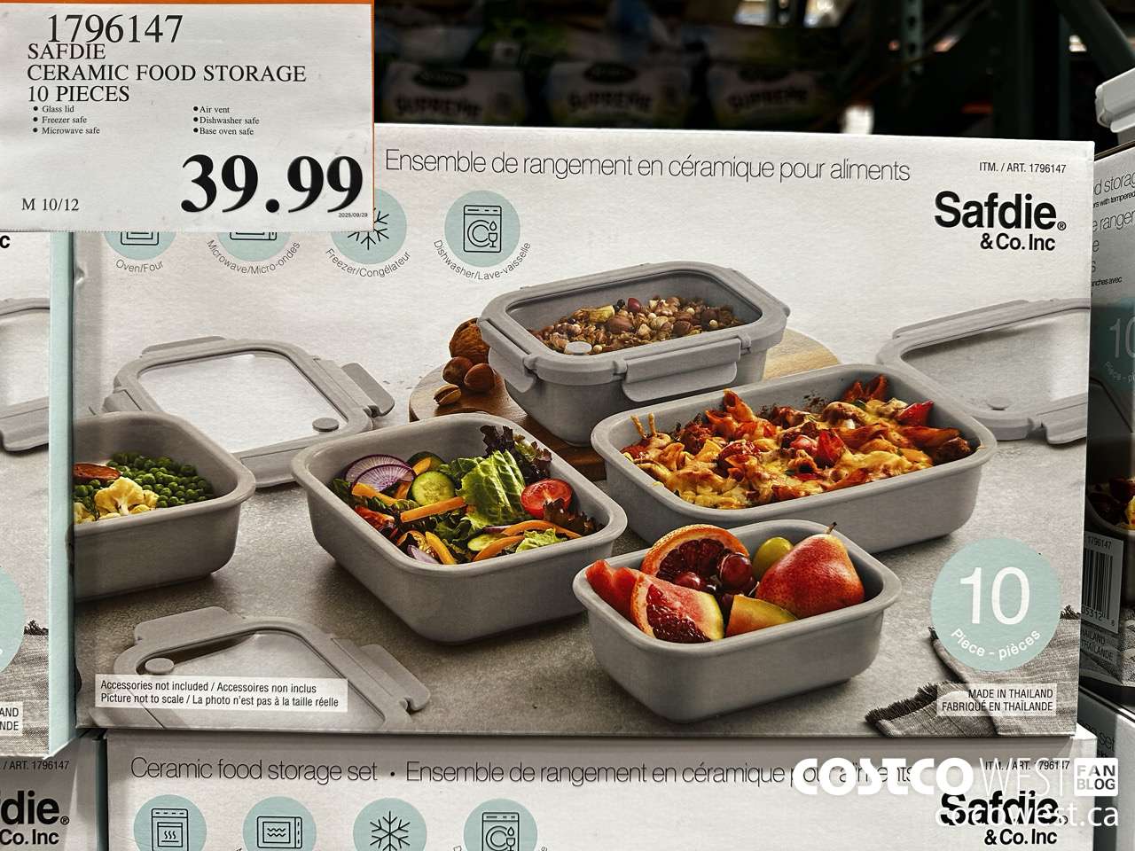 1796147 SAFDIE CERAMIC FOOD STORAGE 10 PIECES $39.99