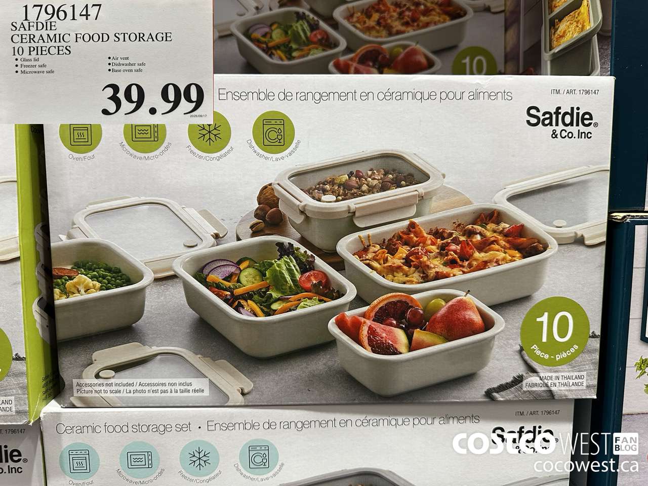 1796147 SAFDIE CERAMIC FOOD STORAGE 10 PIECES $39.99