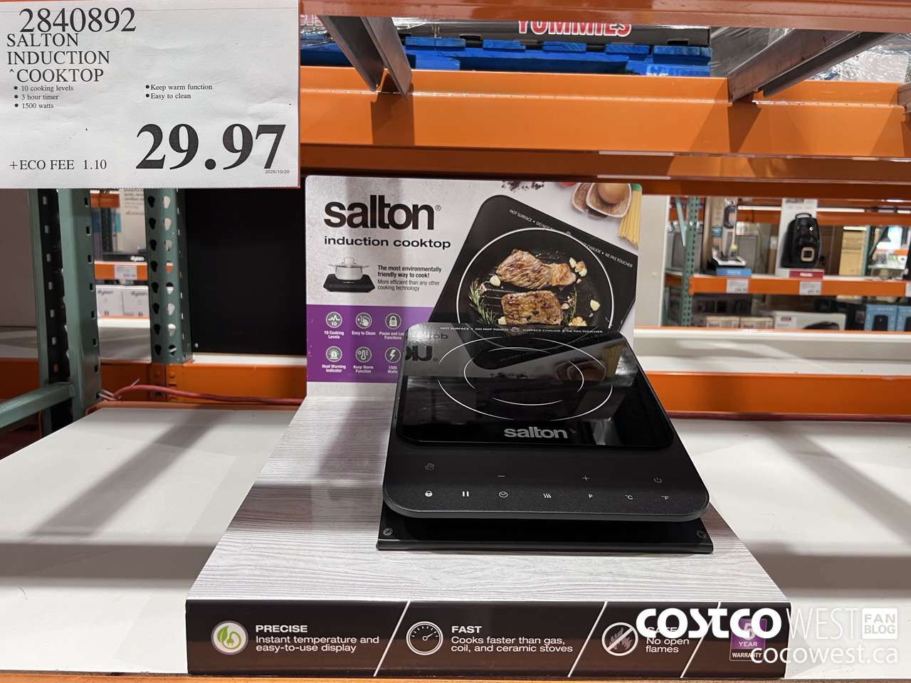 2840892 SALTON INDUCTION COOKTOP $29.97