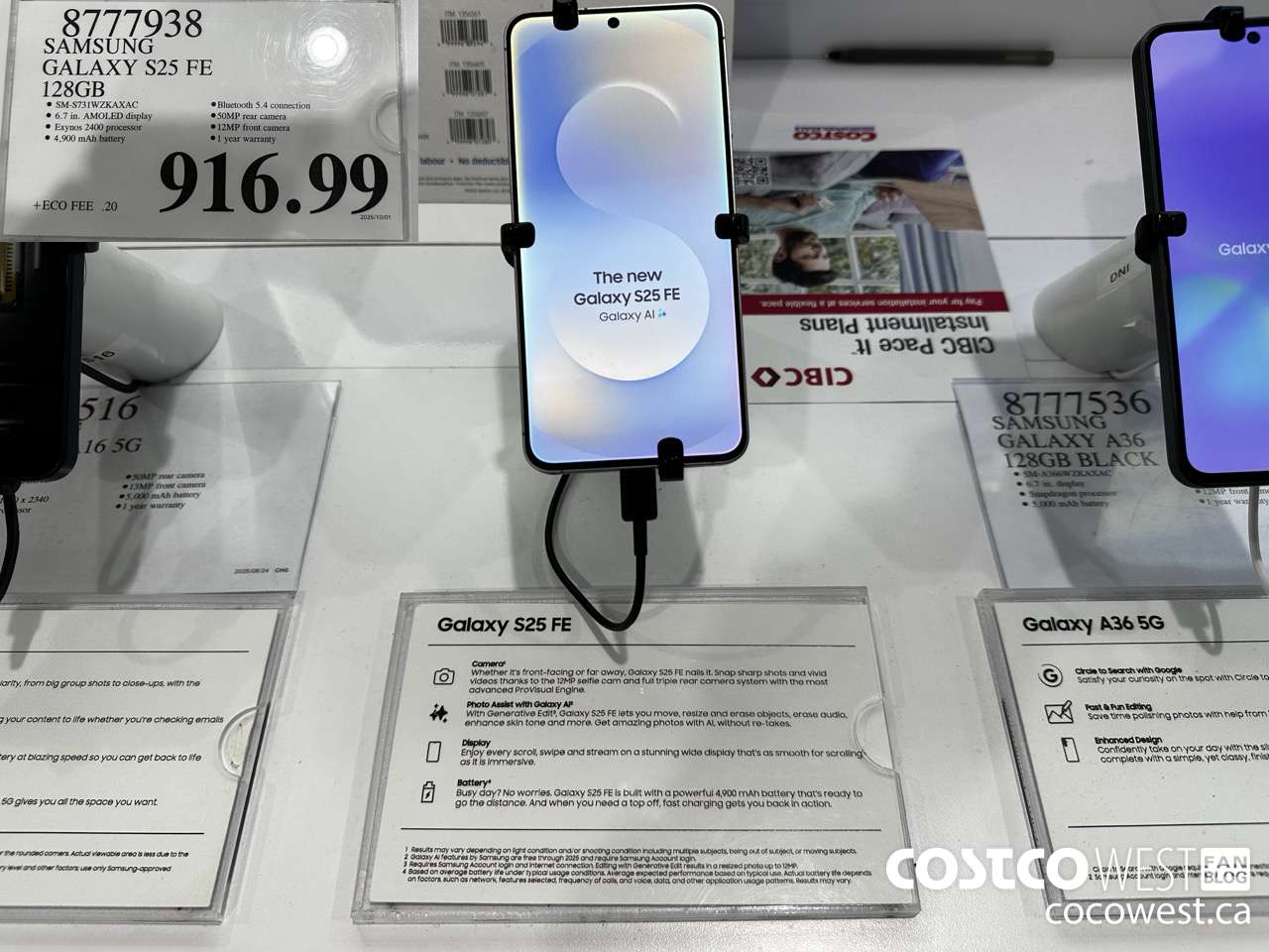 8777938 SAMSUNG GALAXY S25 FE 128GB $916.99