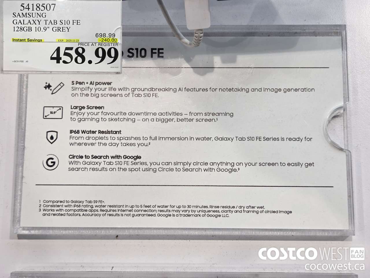 5418507 SAMSUNG GALAXY TAB S10 FE 128GB 10.9