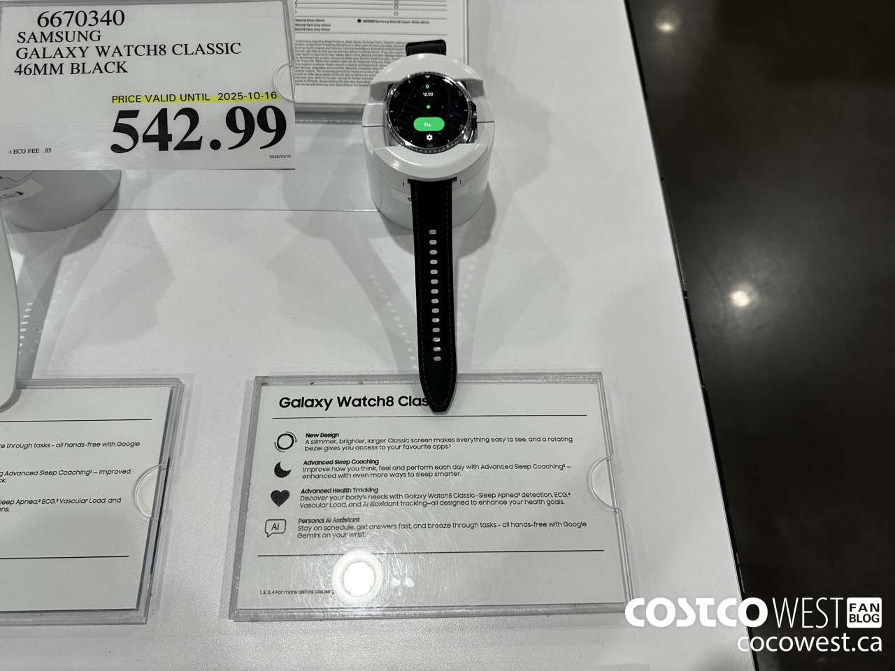 6670340 SAMSUNG GALAXY WATCH8 CLASSIC 46MM BLACK (EXPIRES ON 2025-10-16) $542.99