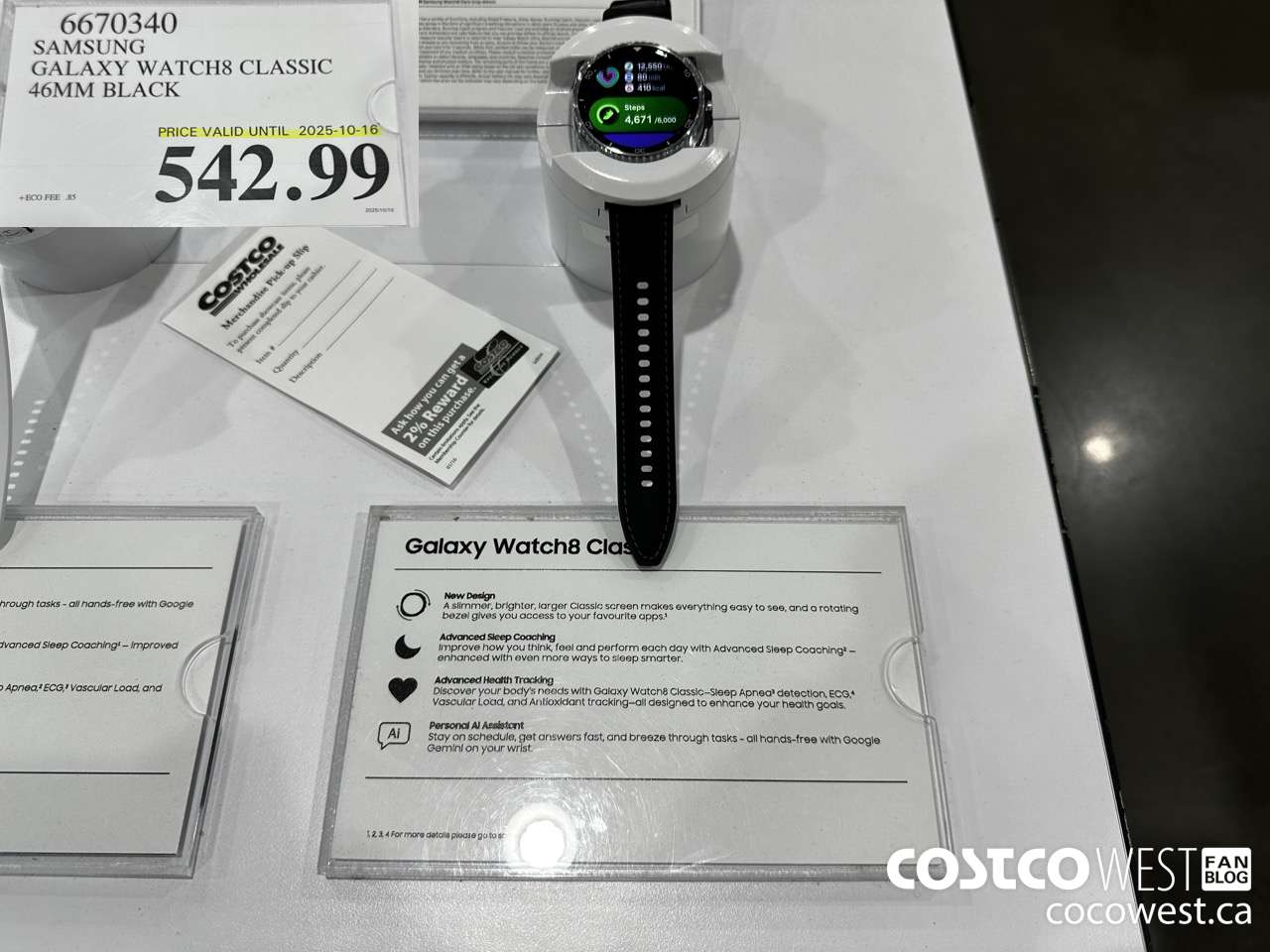 6670340 SAMSUNG GALAXY WATCH8 CLASSIC 46MM BLACK (EXPIRES ON 2025-10-16) $542.99