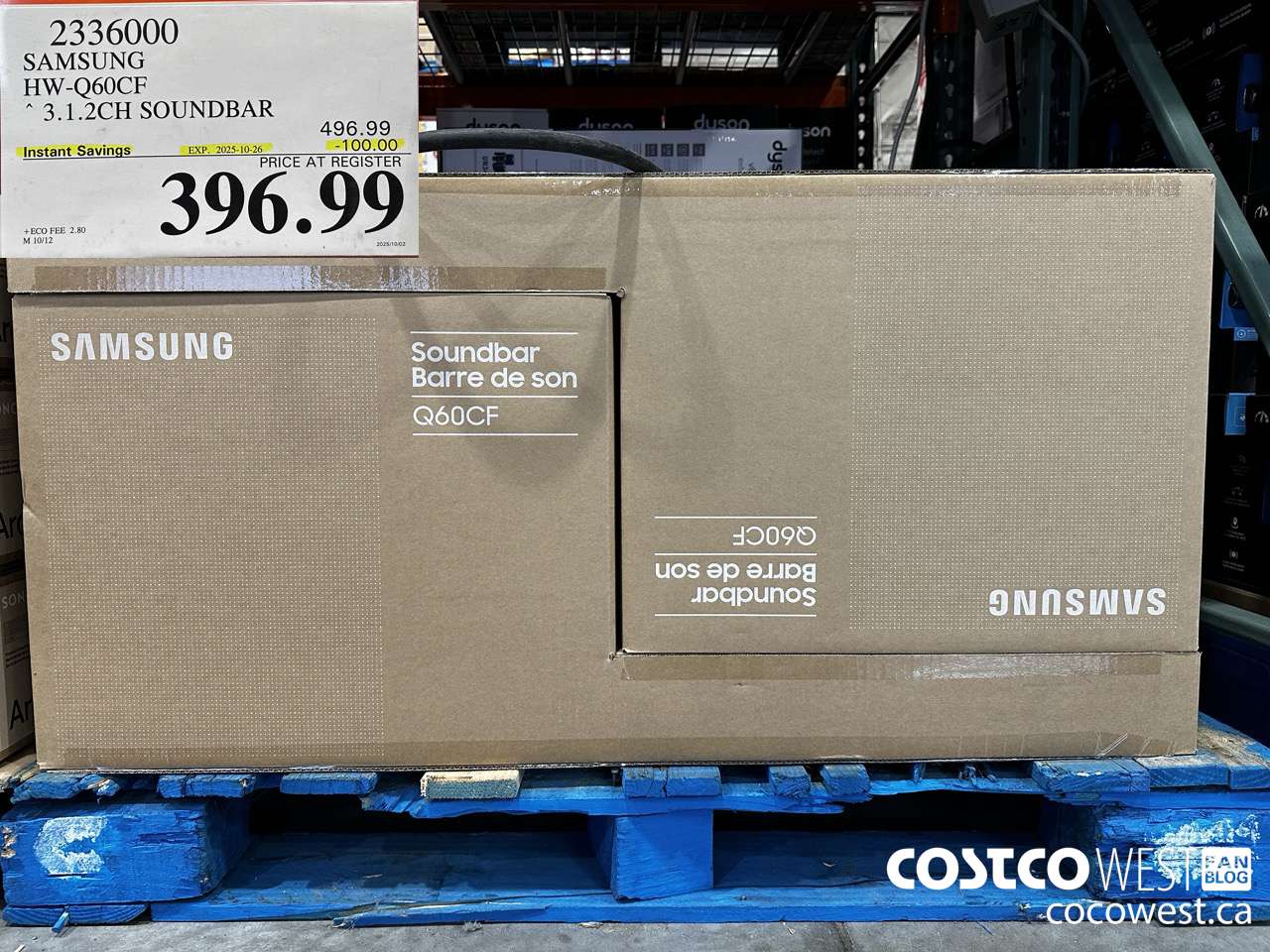 2336000 SAMSUNG HW-Q60CF 3.1.2CH SOUNDBAR ($100.00 INSTANT SAVINGS EXPIRES ON 2025-10-26) $396.99