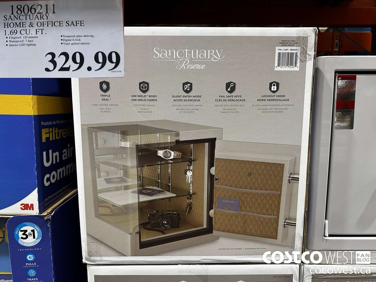 1806211 SANCTUARY HOME & OFFICE SAFE 1.69 CU FT $329.99