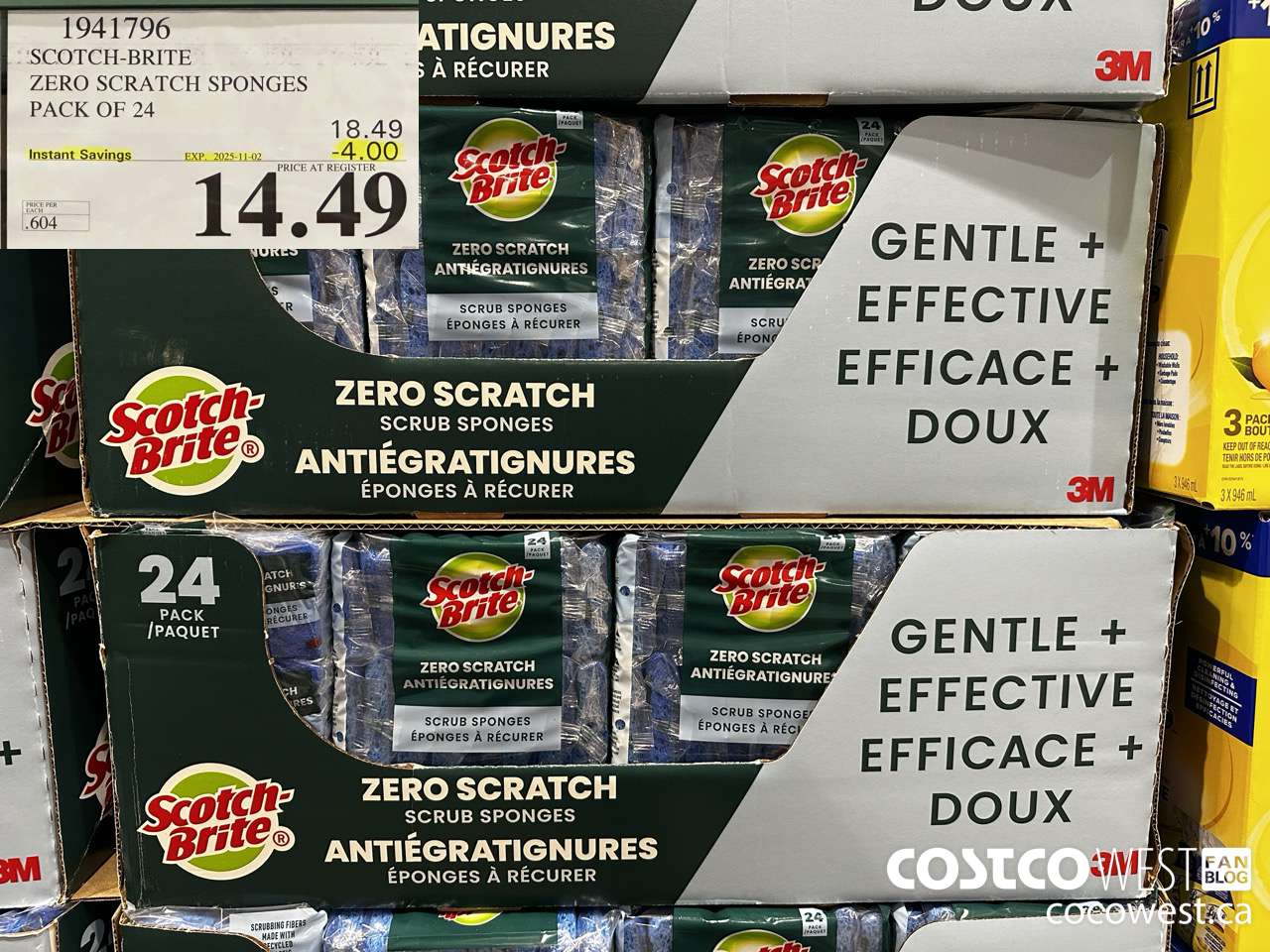 1941796 SCOTCH-BRITE ZERO SCRATCH SPONGES PACK OF 24 ($4.00 INSTANT SAVINGS EXPIRES ON 2025-11-02) $14.49