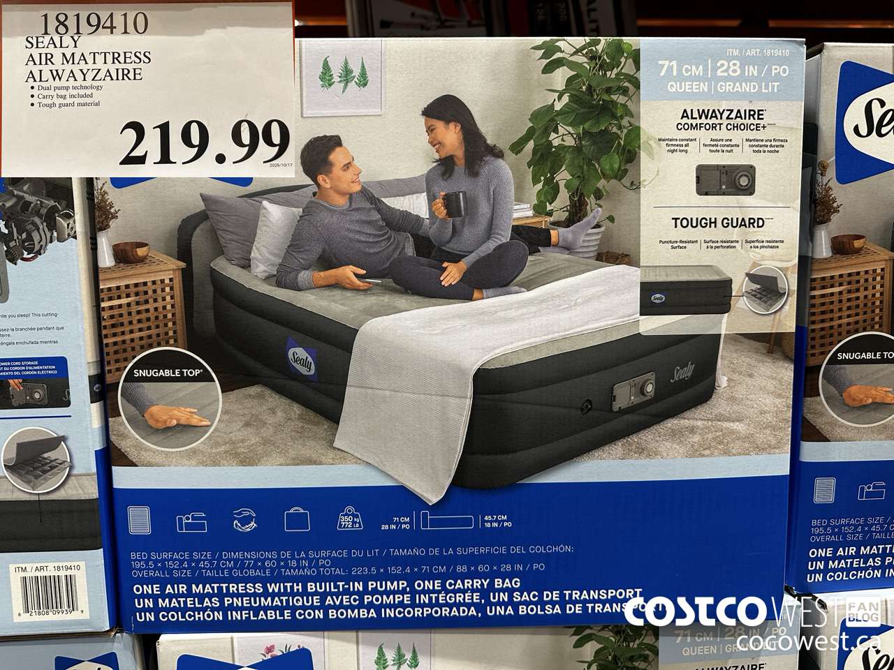 1819410 SEALY AIR MATTRESS ALWAYZAIRE $219.99