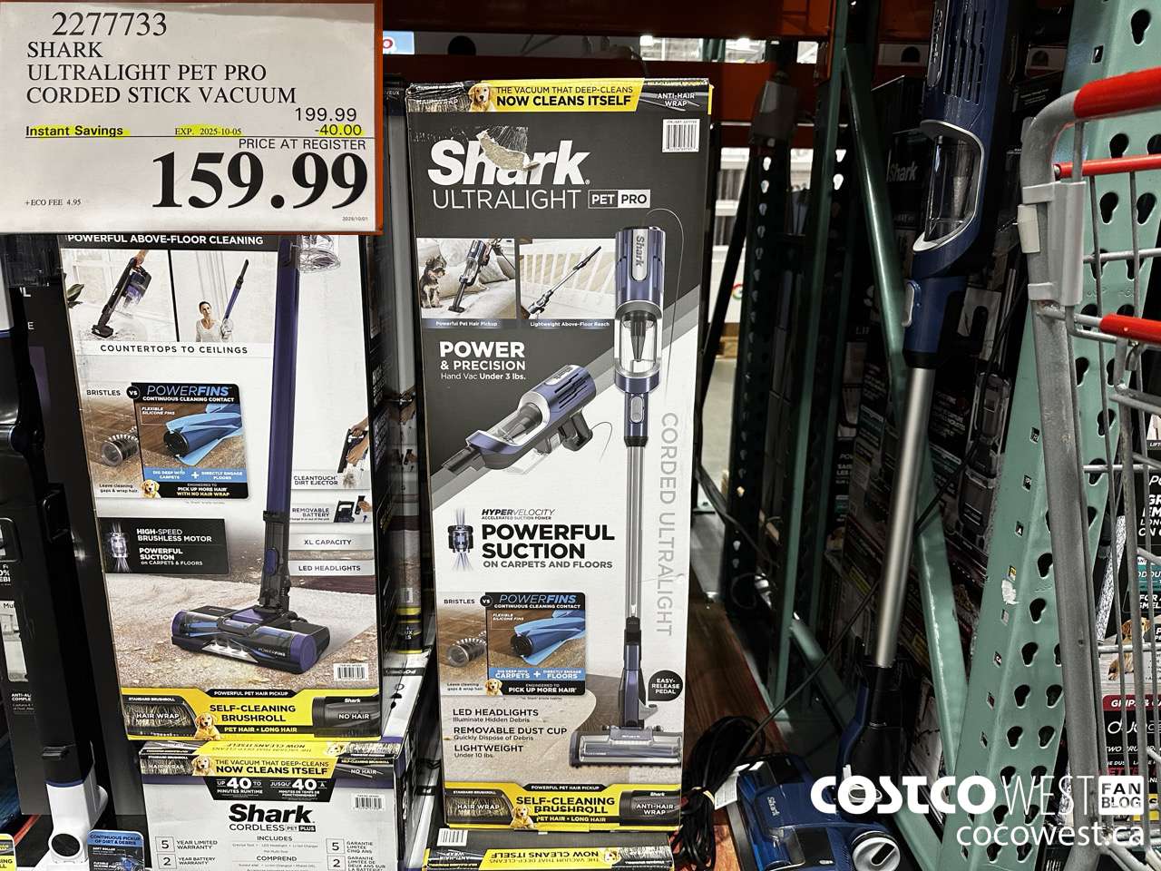 2277733 SHARK ULTRALIGHT PET PRO CORDED STICK VACUUM ($40.00 INSTANT SAVINGS EXPIRES ON 2025-10-05) $159.99