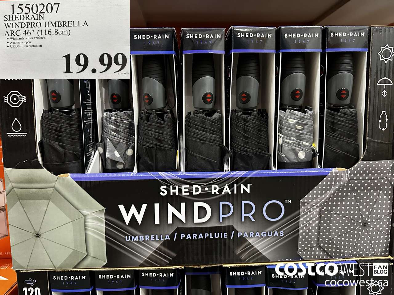 1550207 SHEDRAIN WINDPRO UMBRELLA ARC 46