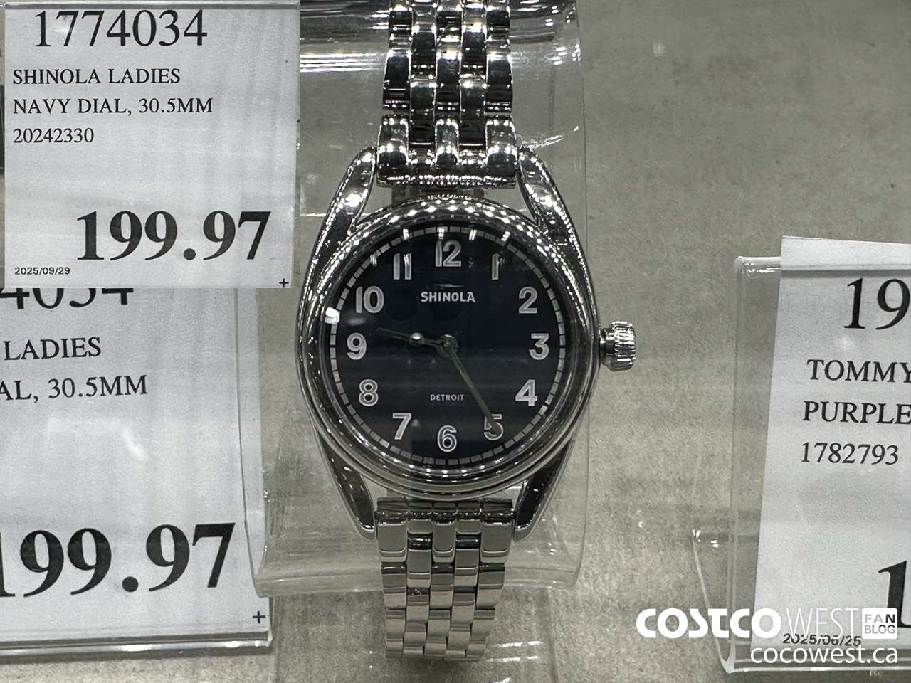 1774034 SHINOLA LADIES NAVY DIAL 30.5 MM 20242330 $199.97