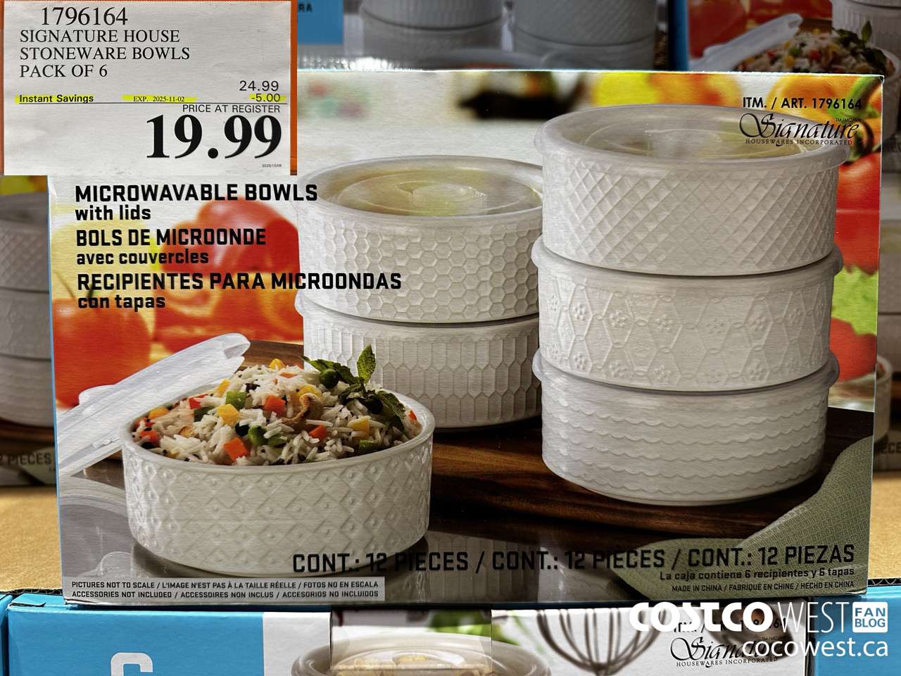 1796164 SIGNATURE HOUSE STONEWARE BOWLS PACK OF 6 ($5.00 INSTANT SAVINGS EXPIRES ON 2025-11-02) $19.99