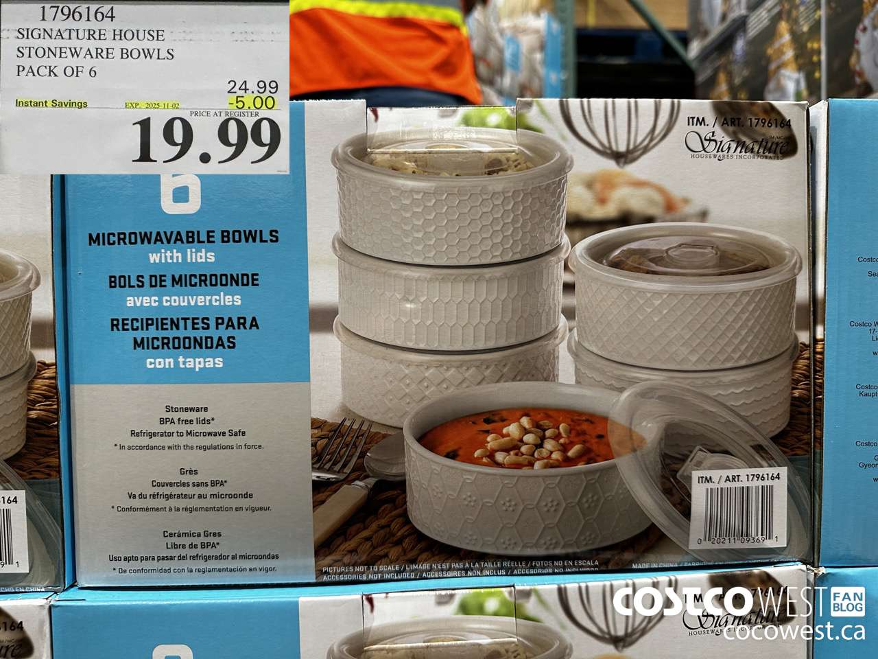 1796164 SIGNATURE HOUSE STONEWARE BOWLS PACK OF 6 ($5.00 INSTANT SAVINGS EXPIRES ON 2025-11-02) $19.99