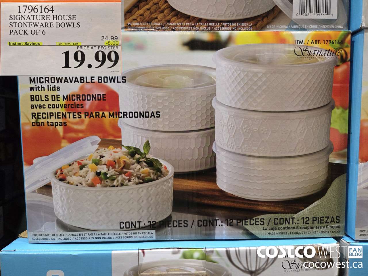 1796164 SIGNATURE HOUSE STONEWARE BOWLS PACK OF 6 ($5.00 INSTANT SAVINGS EXPIRES ON 2025-11-02) $19.99