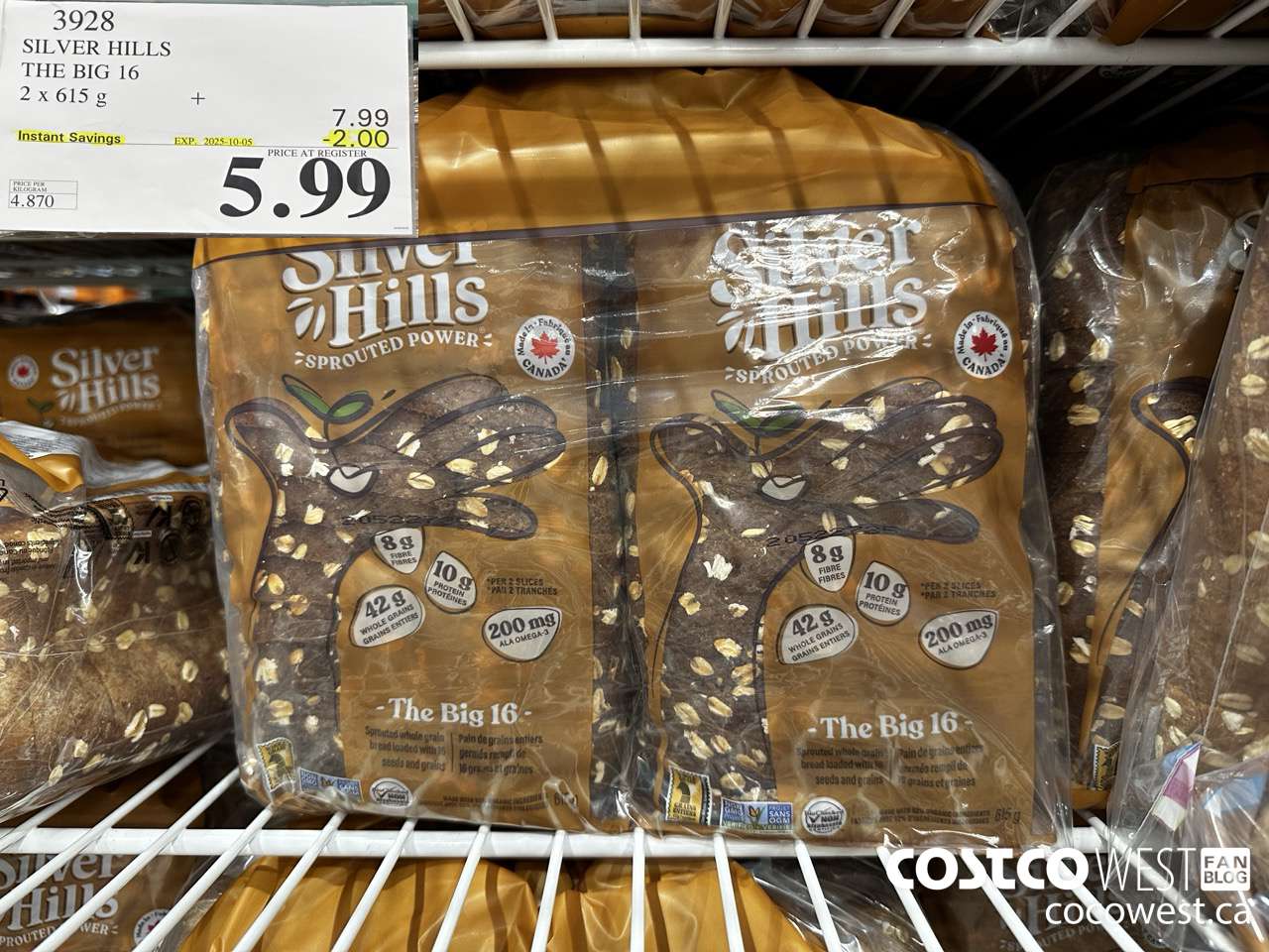 3928 SILVER HILLS THE BIG 16 2 x 615 g ($2.00 INSTANT SAVINGS EXPIRES ON 2025-10-05) $5.99