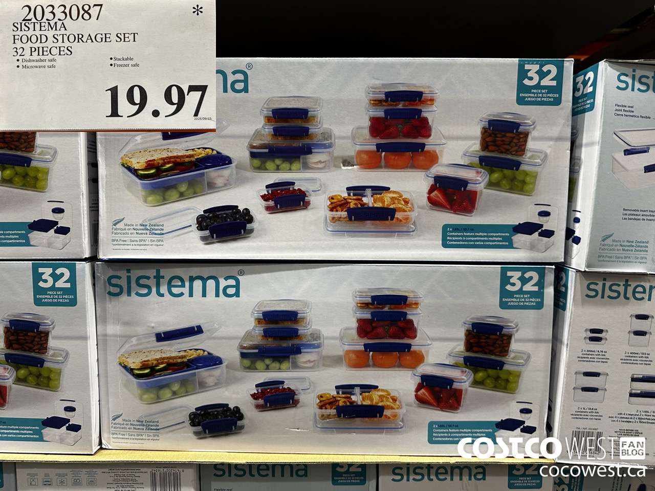 2033087 SISTEMA FOOD STORAGE SET 32 PIECES $19.97