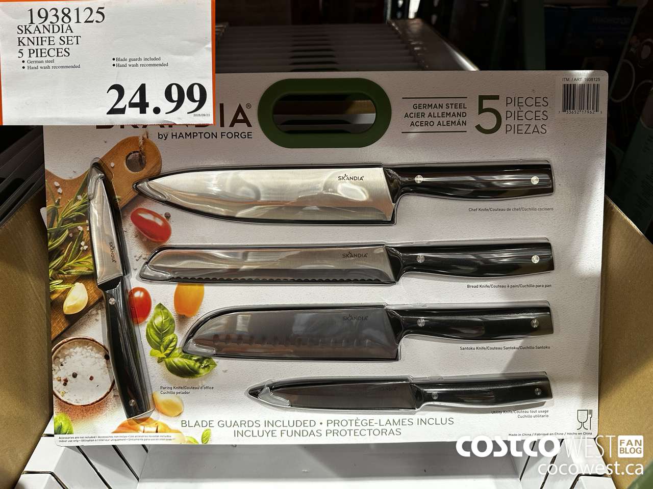 1938125 SKANDIA KNIFE SET 6 PIECES $24.99