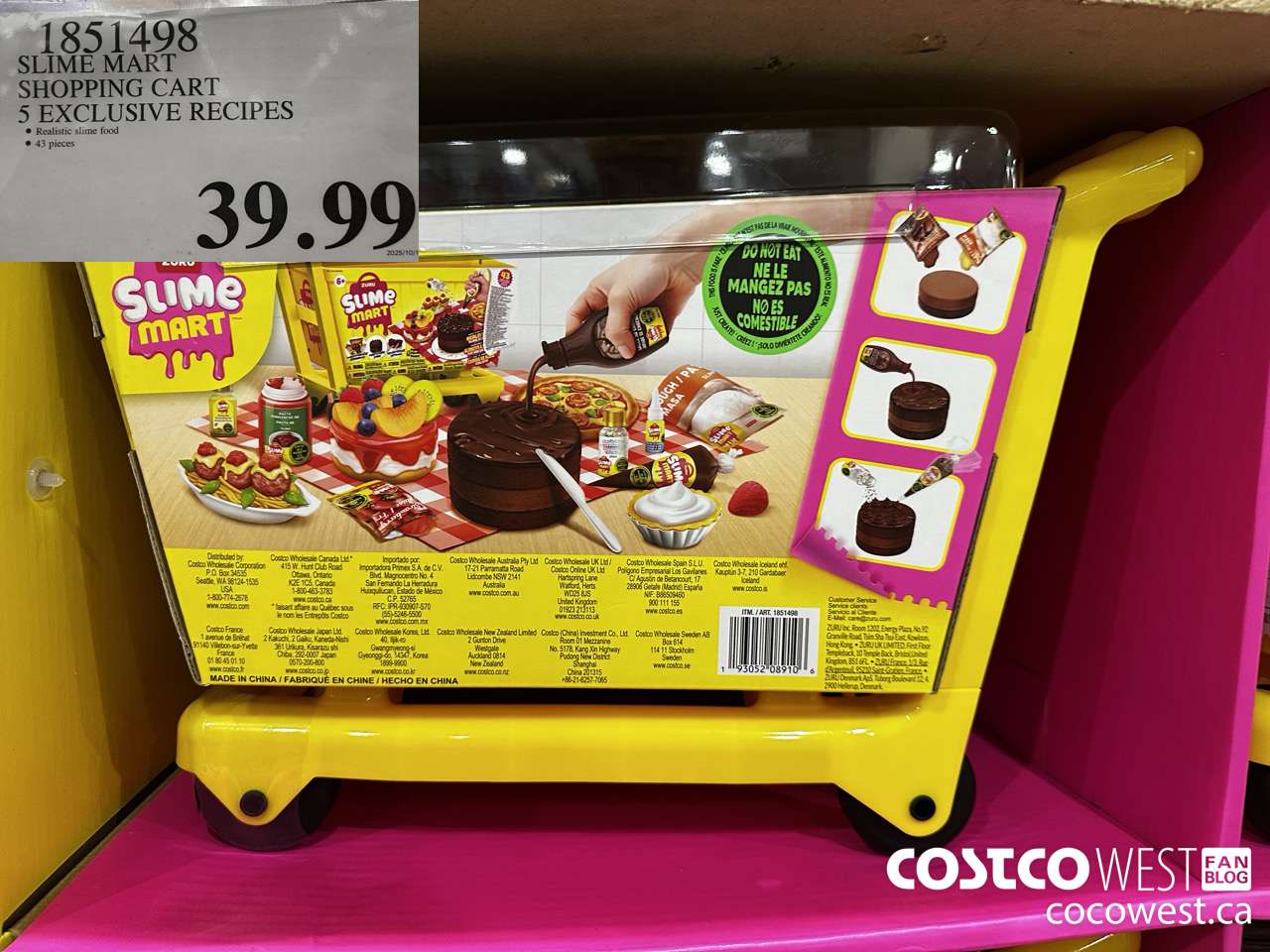 1851498 SLIME MART SHOPPING CART 5 EXCLUSIVE RECIPES $39.99