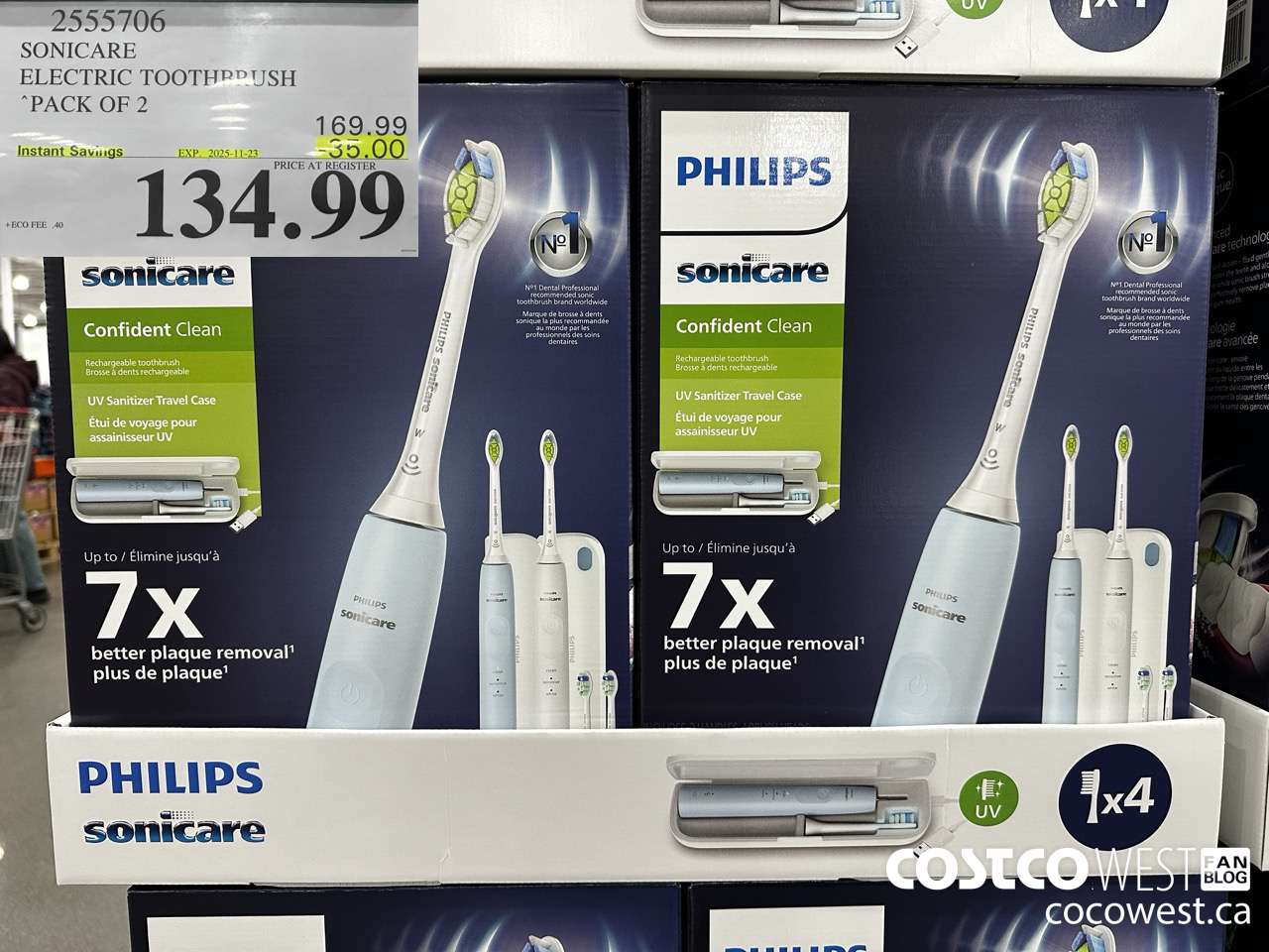 2555706 SONICARE CONFIDENT CLEAN DUAL HANDLES ($35.00 INSTANT SAVINGS EXPIRES ON 2025-11-23) $134.99