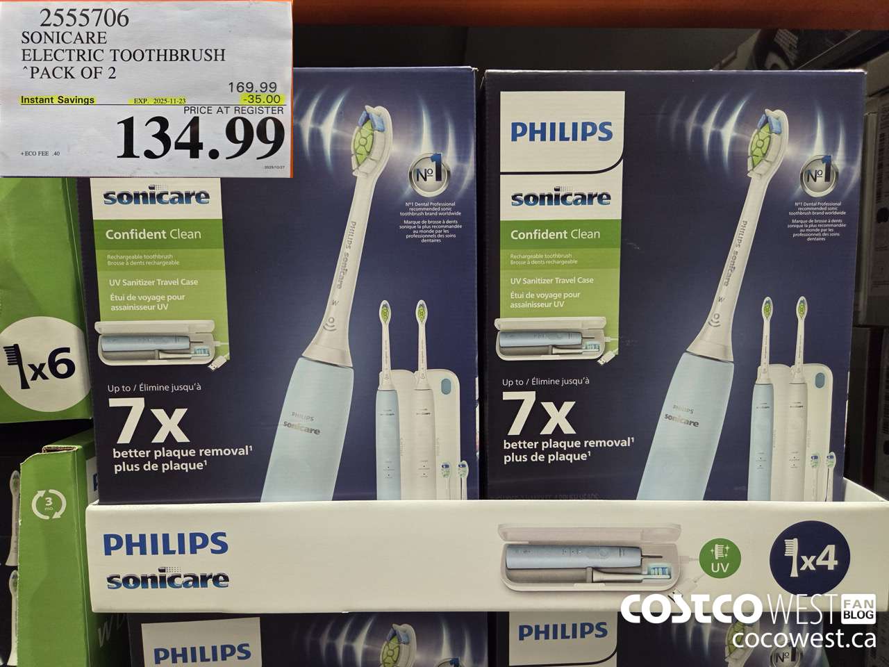 2555706 SONICARE CONFIDENT CLEAN DUAL HANDLES ($35.00 INSTANT SAVINGS EXPIRES ON 2025-11-23) $134.99