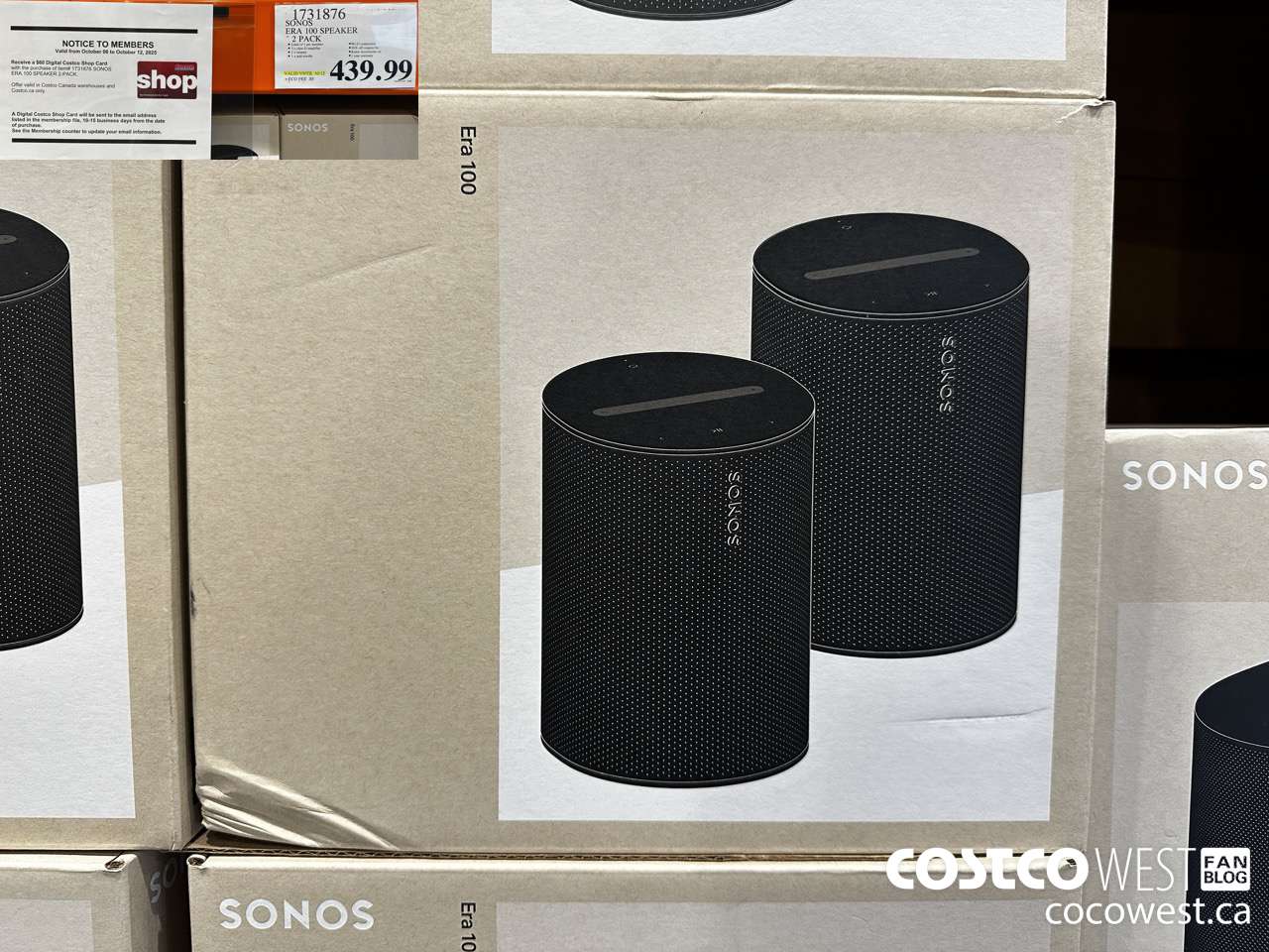 1731876 SONOS ERA 100 SPEAKER 2 PACK (EXPIRES ON 2025-10-12) $439.99